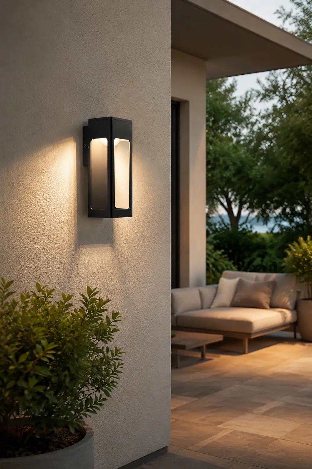 Rectangular IP65 LED Black Modern Outdoor Wall Sconce复制 - Lumpaz