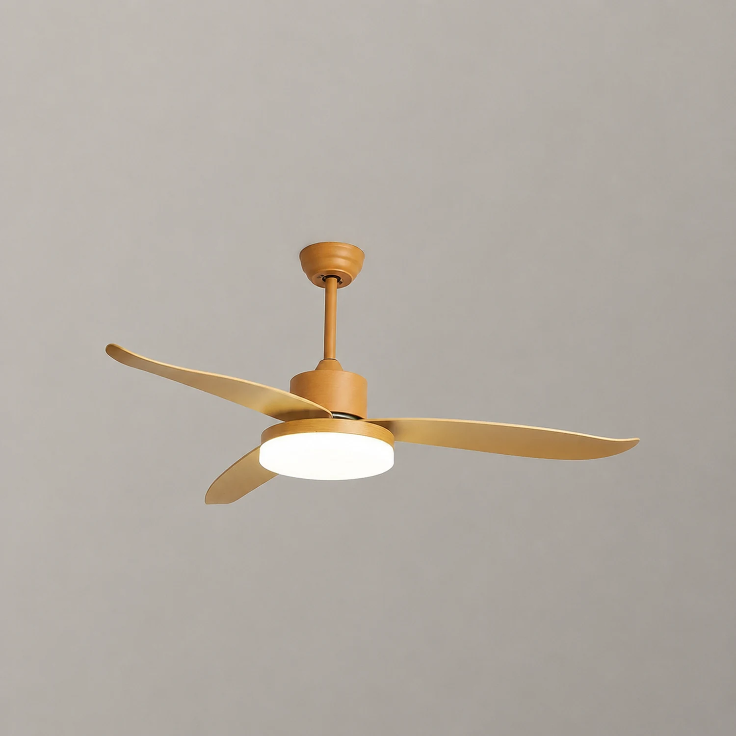 Haydn 3-Blade DC Ceiling Fan with Light, Metal & Acrylic, 37.4''/44.09'' - Lumpaz