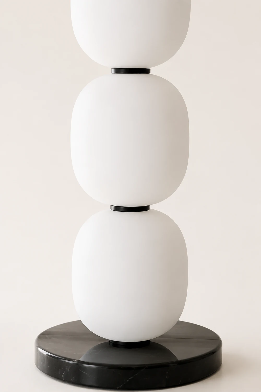 Valentina Modern Lantern Glass Floor Lamp, White, Living Room - Lumpaz