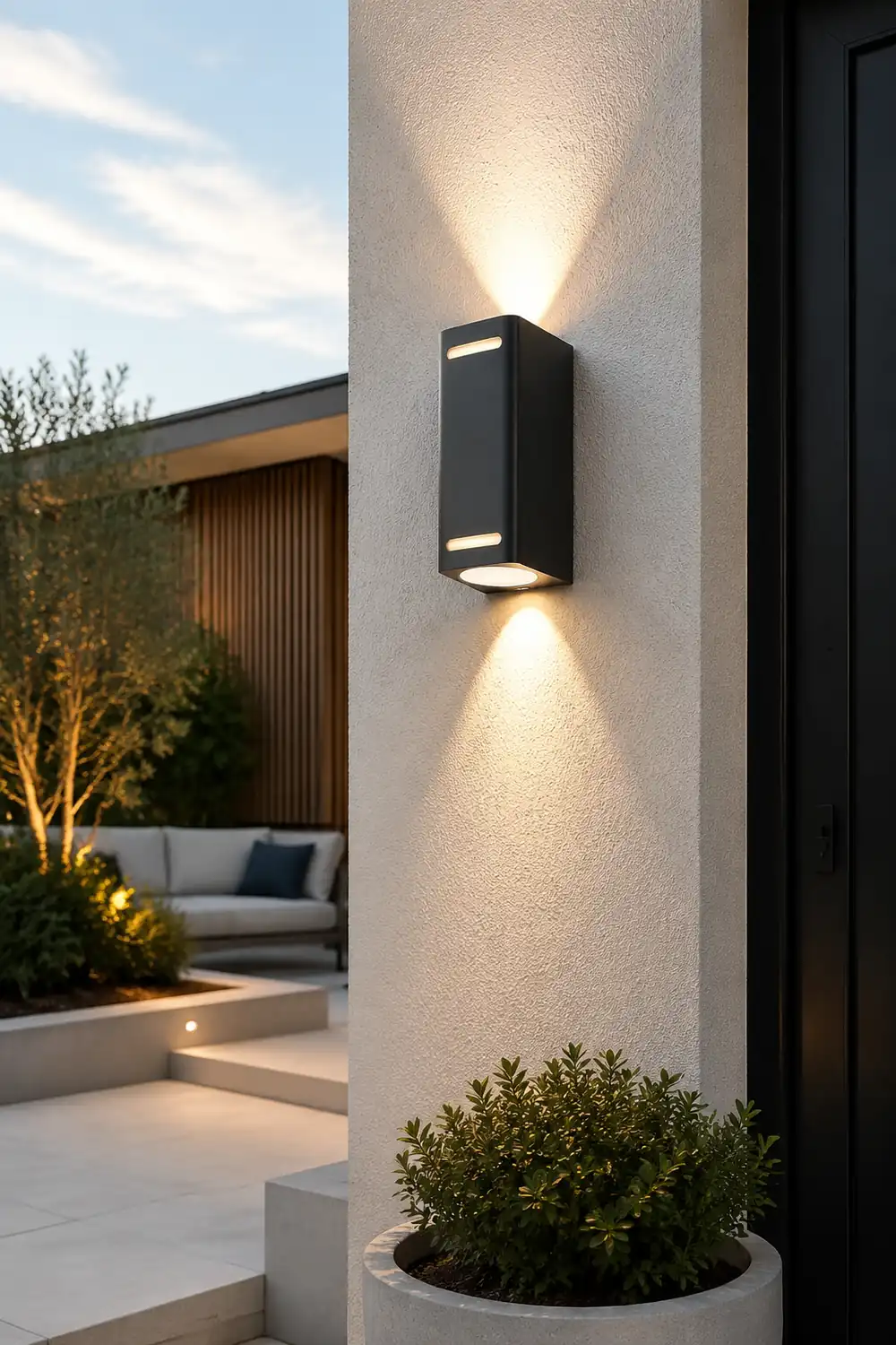 Simple Square Waterproof up and down Lighting LED Outdoor Wall Lights - Lumpaz
