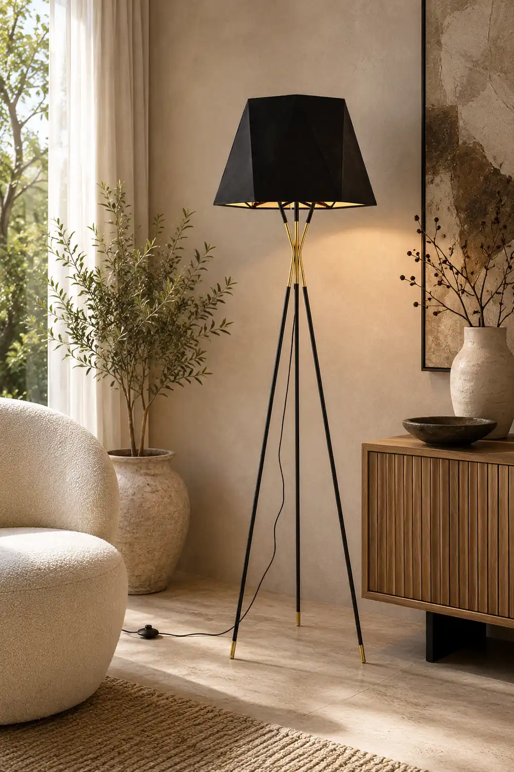 Salgado Minimalist Tripod Floor Lamp - Lumpaz