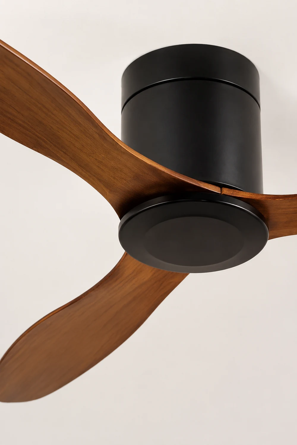 Walters Minimalist 3-Blade DC Ceiling Fan, Black & Wood, 52'' - Lumpaz
