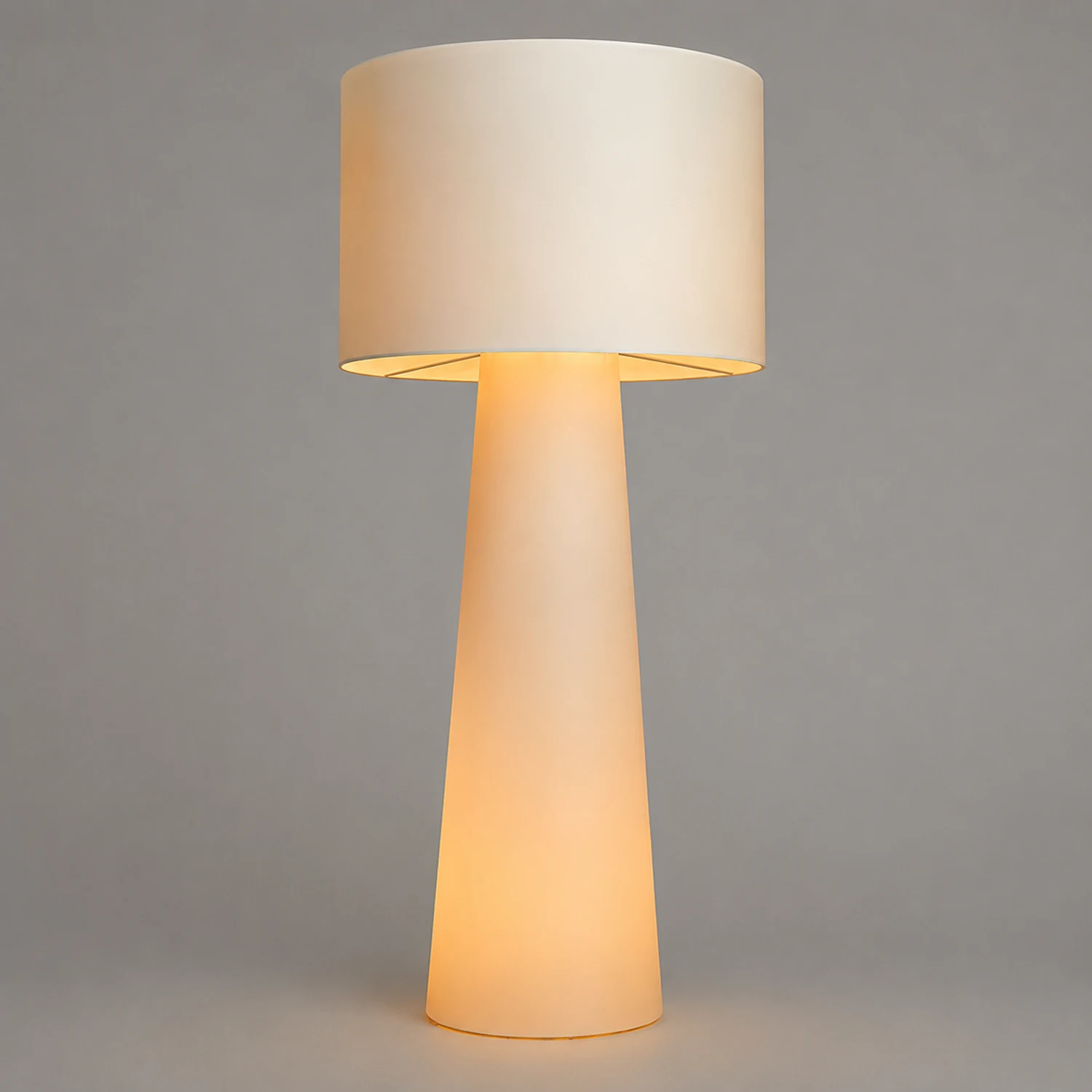 Eryn Modern Cylinder Metal  Fabric Floor Lamp - Lumpaz