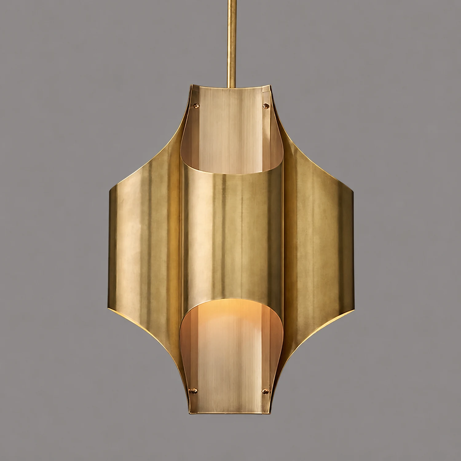 Evette Simple Retro Creative Chandelier Brass Metal Bedroom - Lumpaz