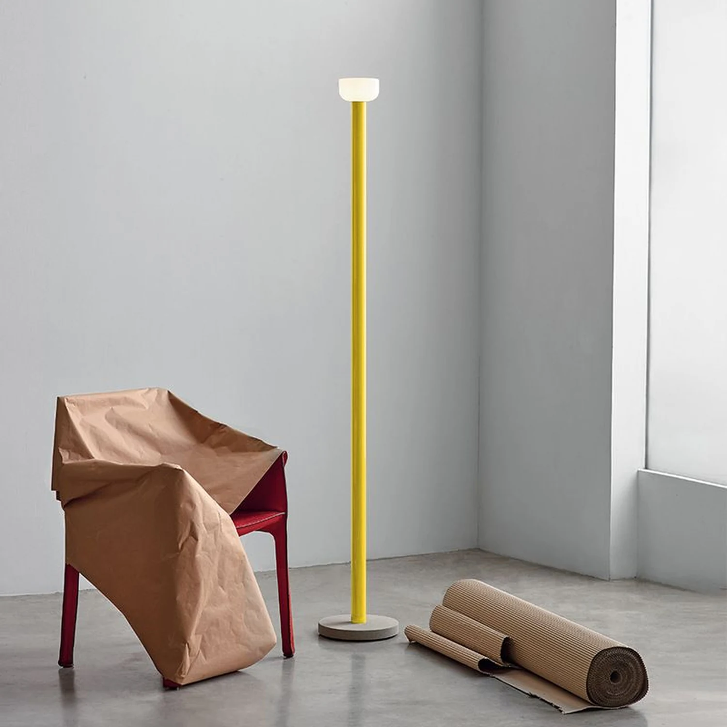 Avi Floor Lamp Nordic/Minimalist Metal, Black/White/Red/Yellow, Dining Room - Lumpaz