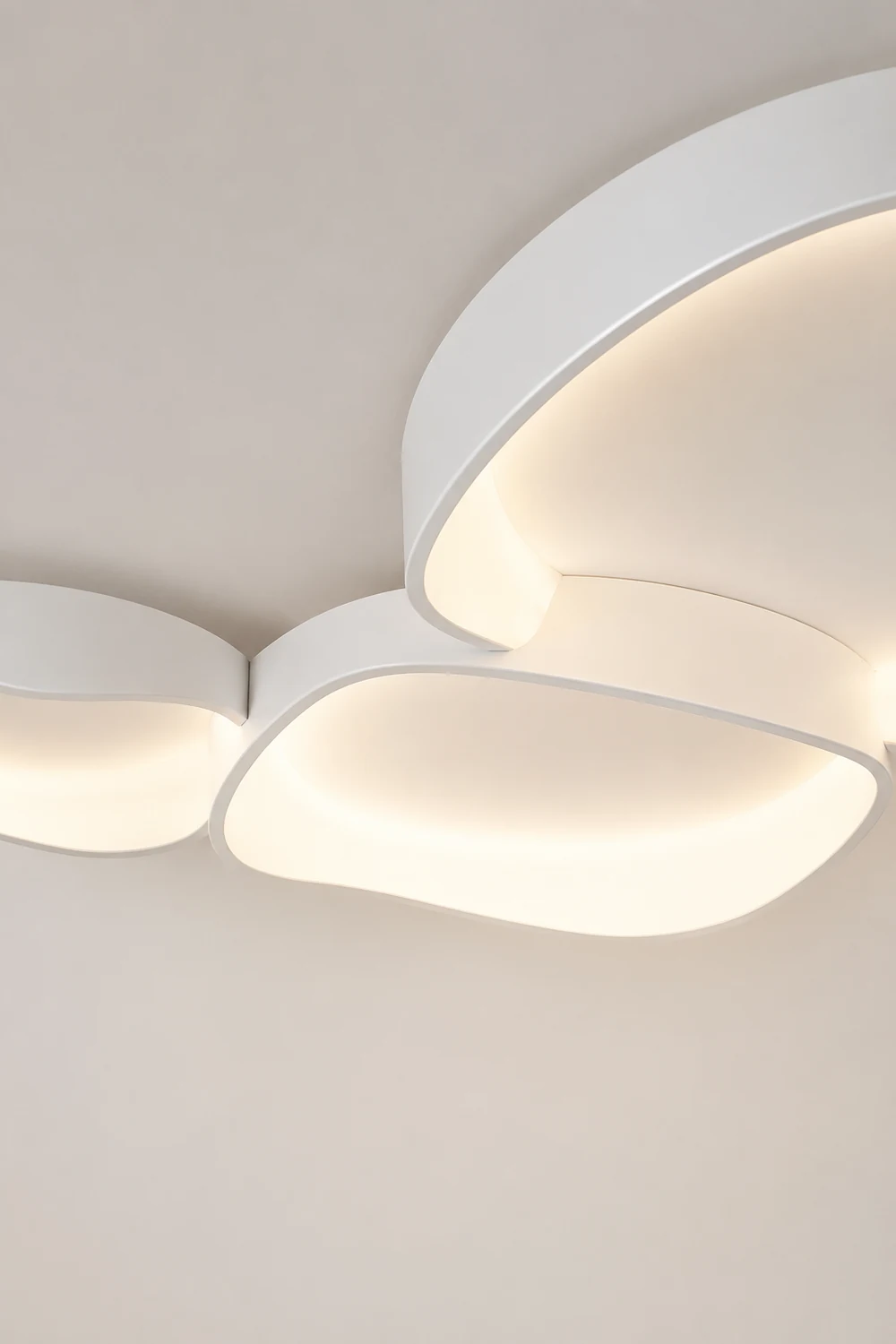 Arisha Modern Wave Flush Mount Ceiling Light White Living Room - Lumpaz