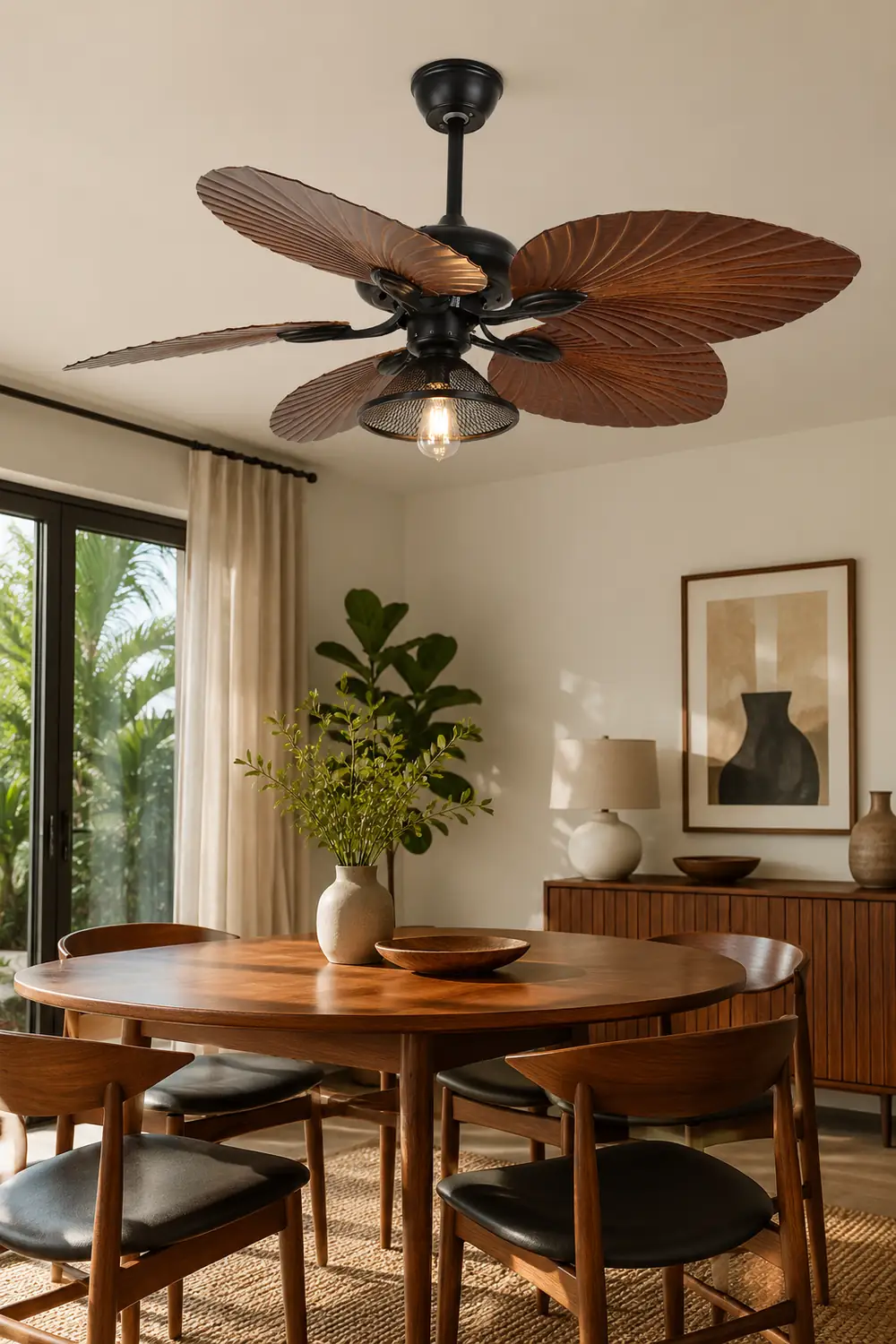 Ross 5-Blade Ceiling Fans /Lantern, 1/3/5 Heads, DIA 51.9'' - Lumpaz