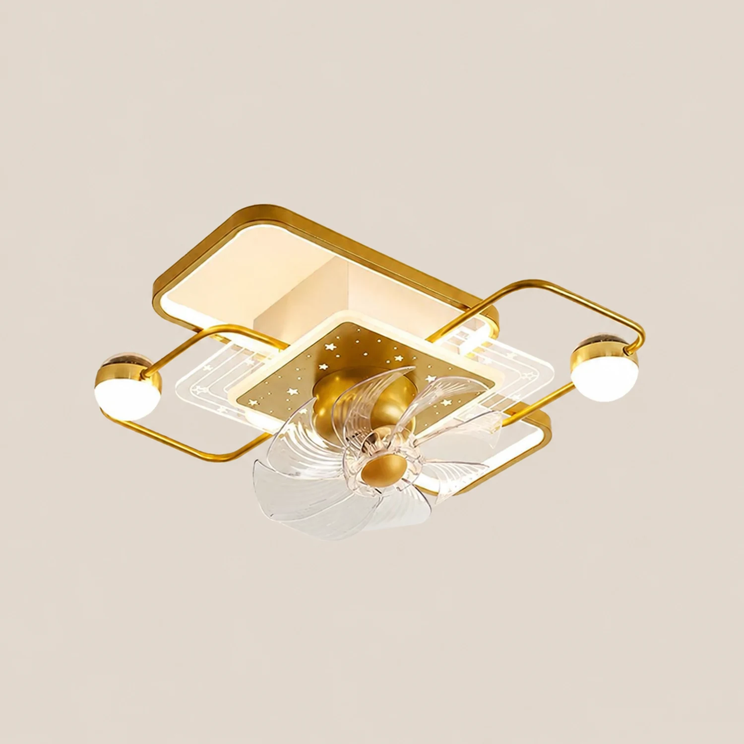 Madina Ceiling Fan with Light, 6 Style, 22"/24" - Lumpaz
