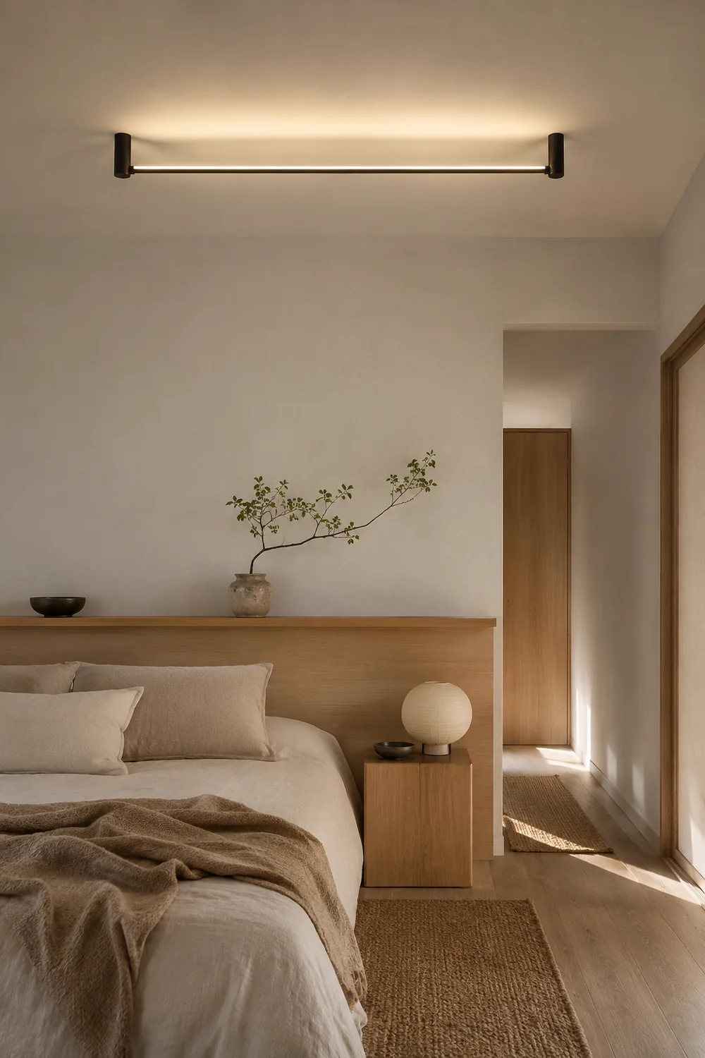 Edge Minimalist Flush Mount Ceiling LighMetal/Acrylic Hallway - Lumpaz