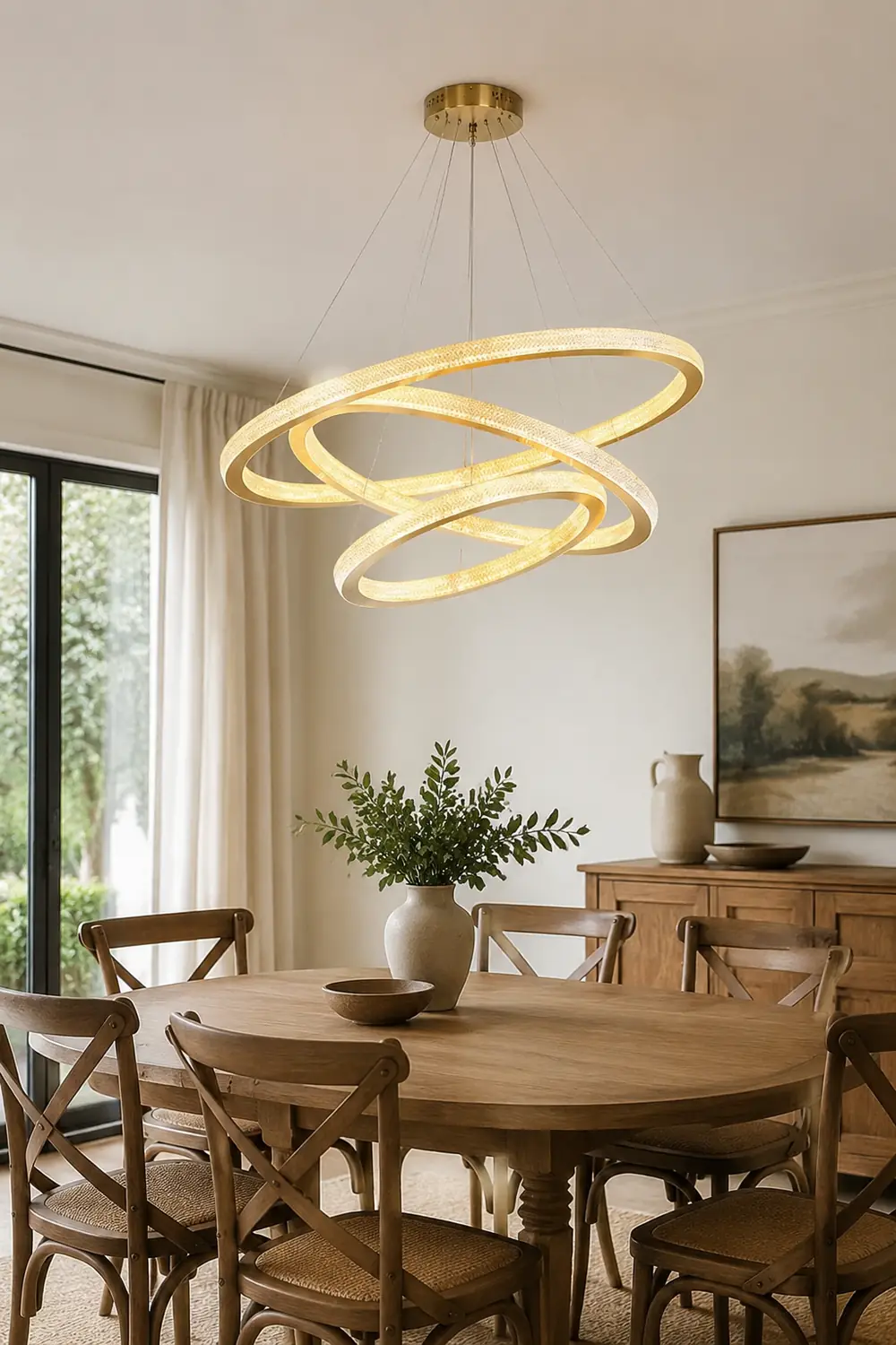 Kirsten Contemporary Gold Luxury Ring Pendant Light - Lumpaz