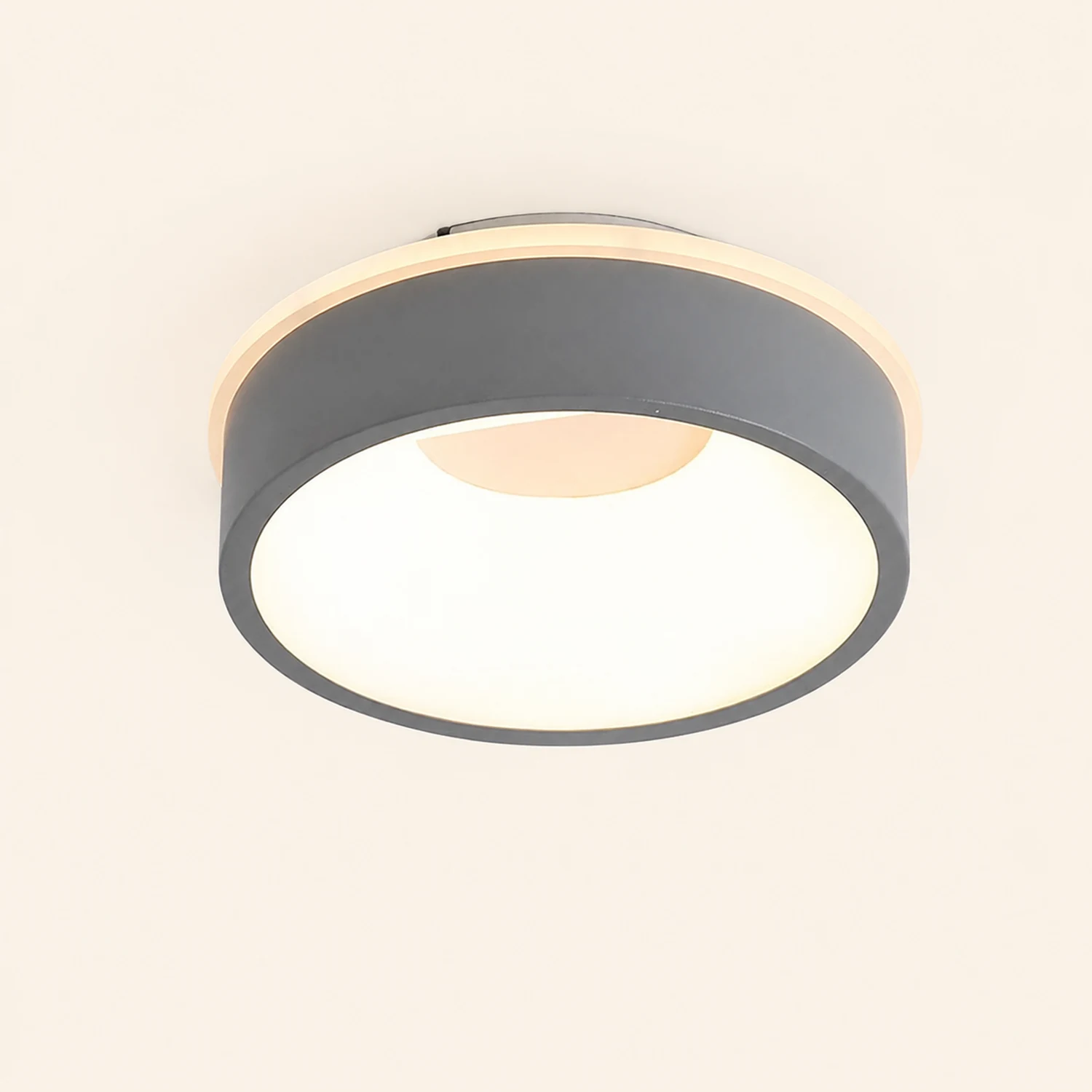 Quinn Minimalist Hollow LED Flush Mount Ceiling Light, Round/Square - Lumpaz