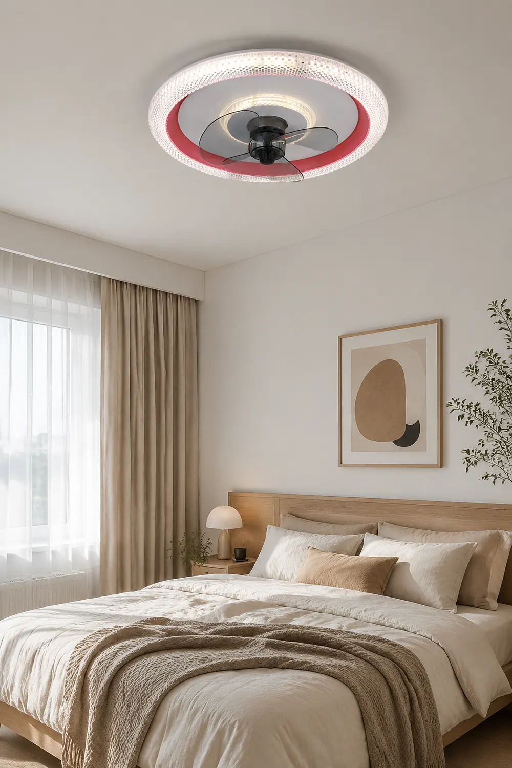 Kirsten 3-Blade Ceiling Fan with Light, 3 Color, DIA 20 " - Lumpaz