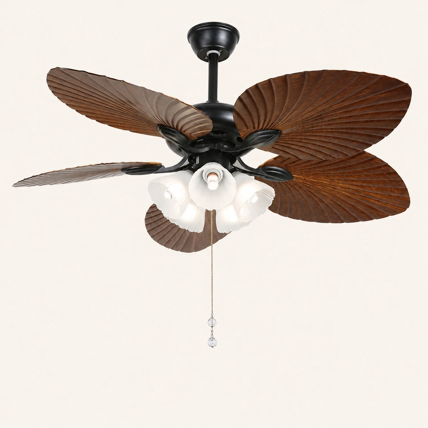Ross 5-Blade Ceiling Fans /Lantern, 1/3/5 Heads, DIA 51.9'' - Lumpaz
