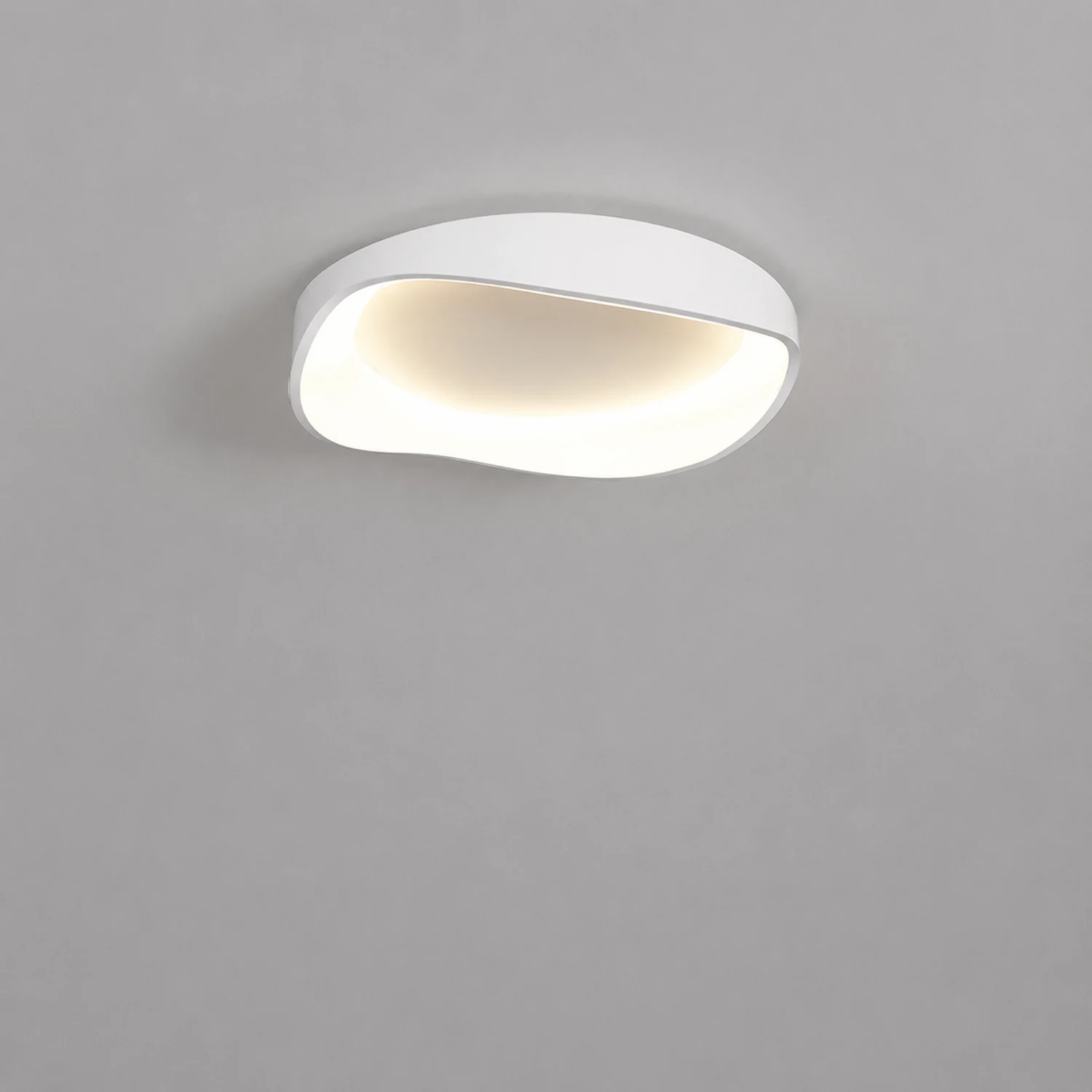 Arisha Modern Wave Flush Mount Ceiling Light White Living Room - Lumpaz