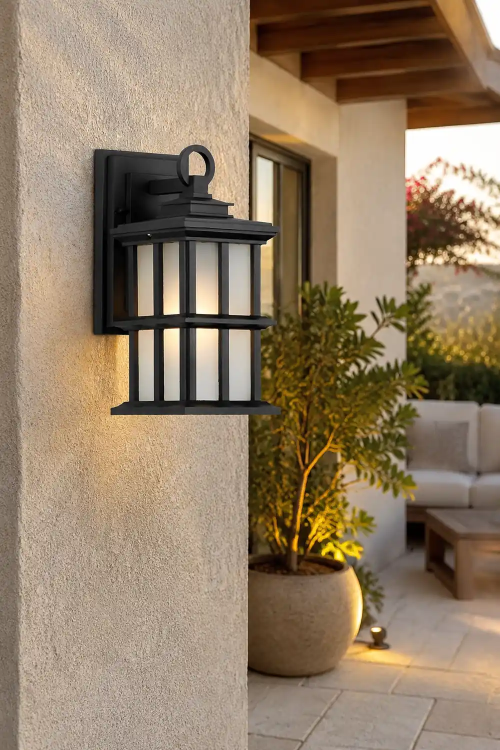 Outdoor Waterproof Aluminum Black European Style Exterior Wall Lights - Lumpaz