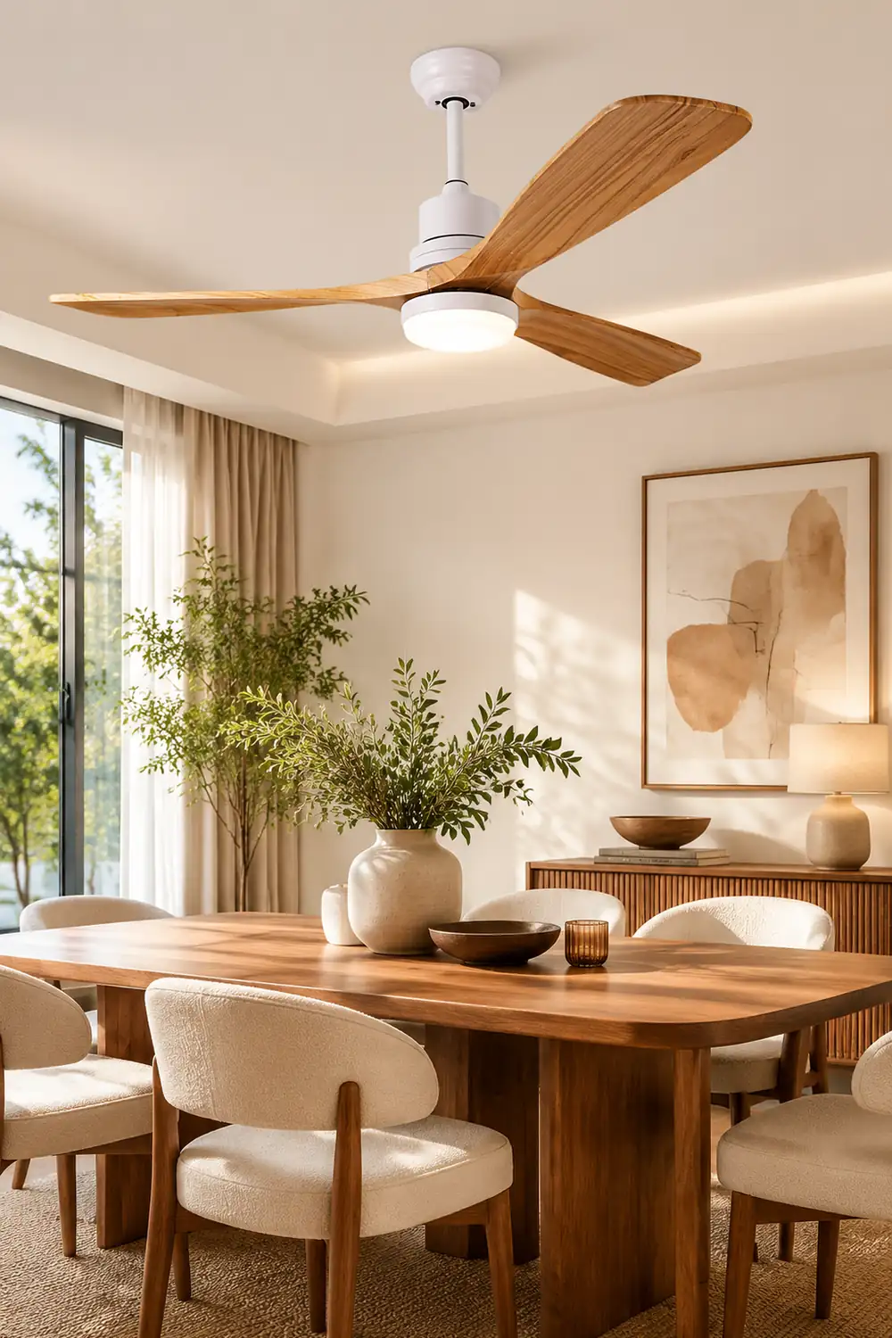 Ozawa 3-Blade Ceiling Fan with Light, DIA 52'' - Lumpaz