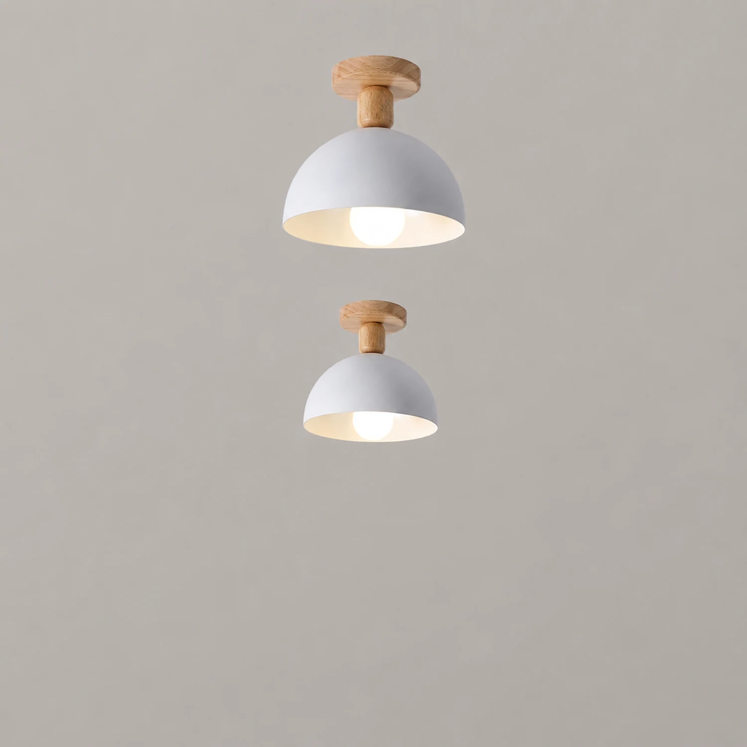 Ozawa Modern LED Ceiling Light Fixtures Wood/Metal Living Room - Lumpaz