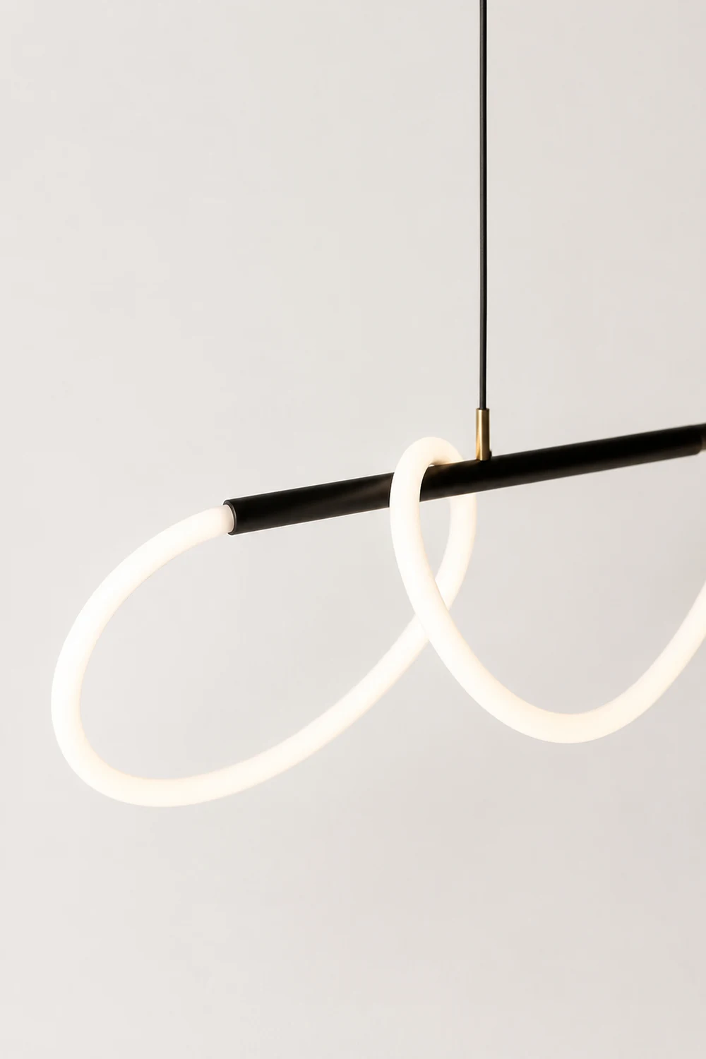 Curved & Linear Semi Flush Mount Ceiling Light, Gold - Lumpaz