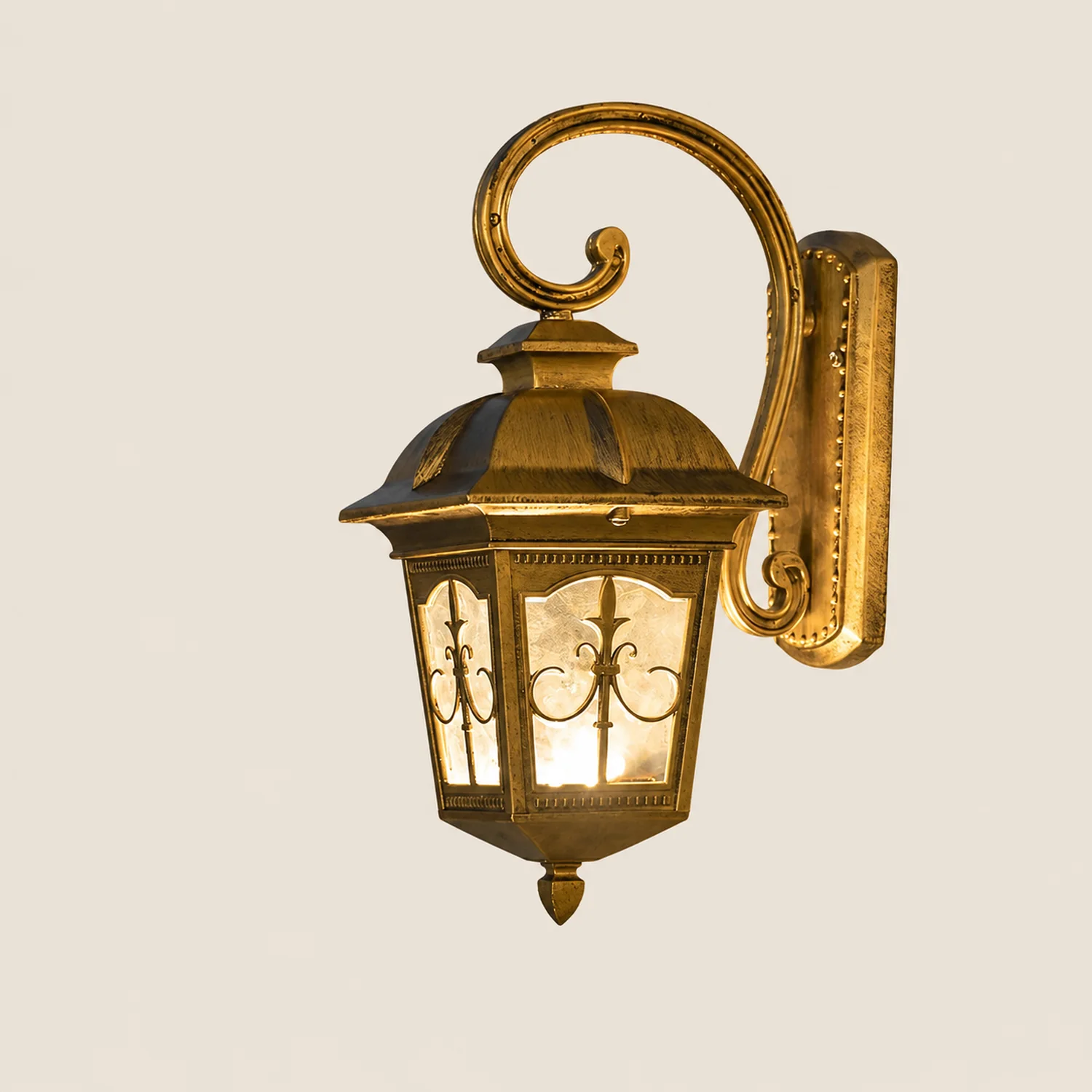Waterproof Retro Elegant LED Glass European Style Outdoor Wall Lights - Lumpaz
