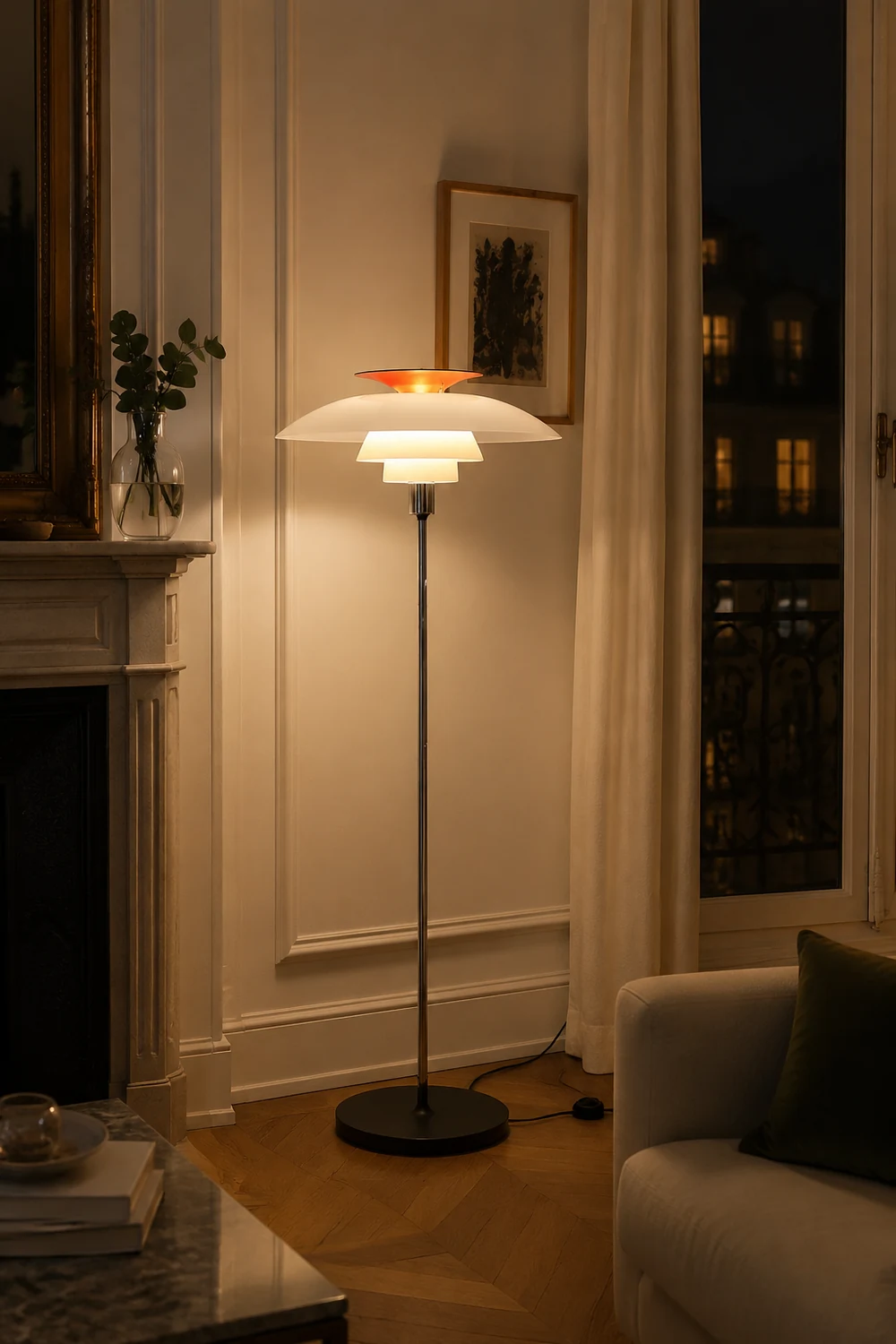 Salgado Modern Flying Saucer Metal Acrylic Floor Lamp - Lumpaz