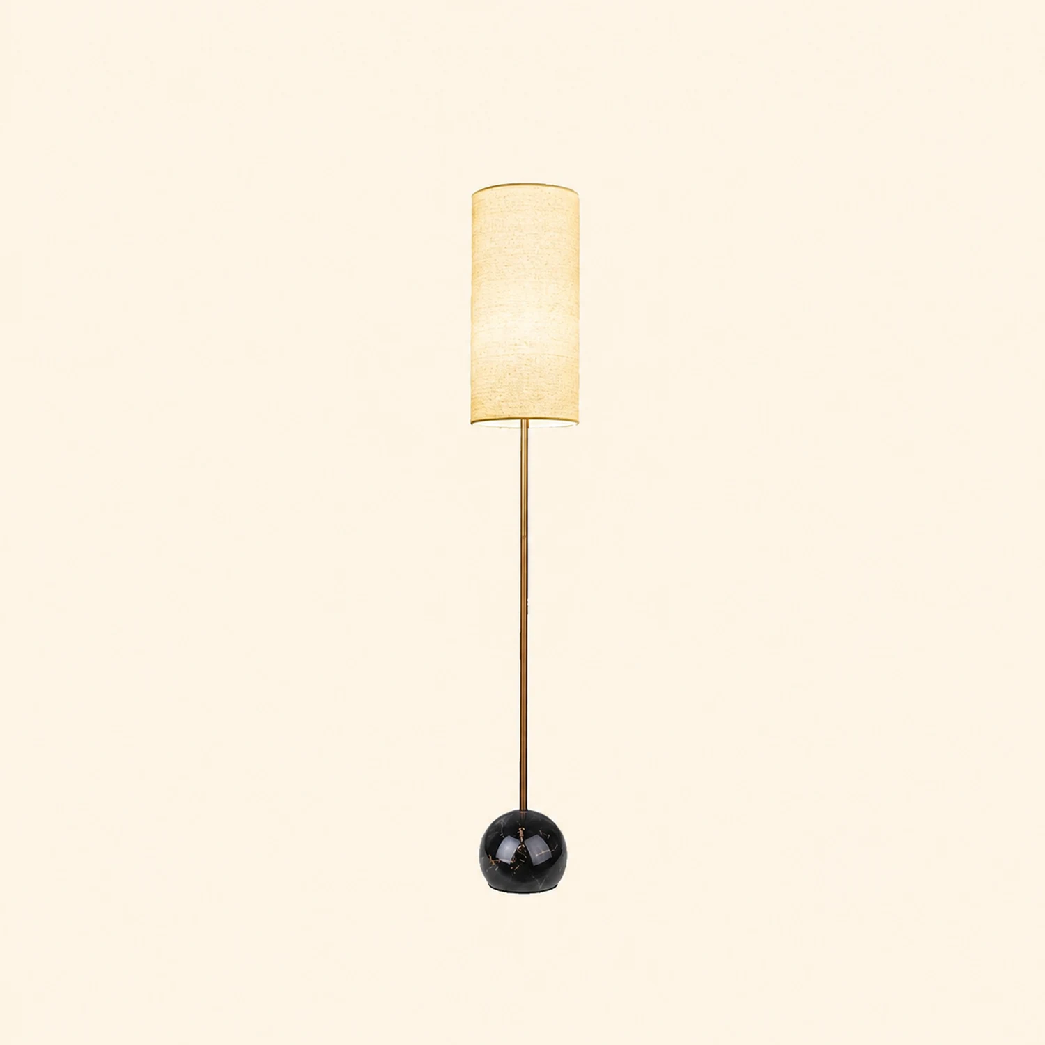 Eryn Modern Cylinder Shape Metal Fabric Floor Lamp - Lumpaz