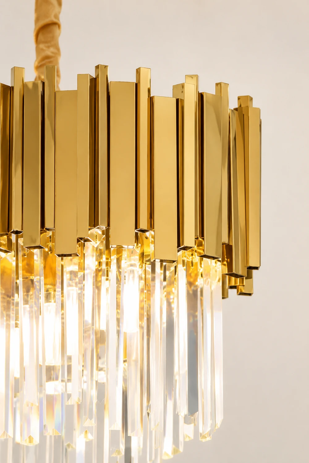 Marilyn Nordic Postmodern Luxury Gold Crystal Chandelier for Dining Room & Living Room - Lumpaz
