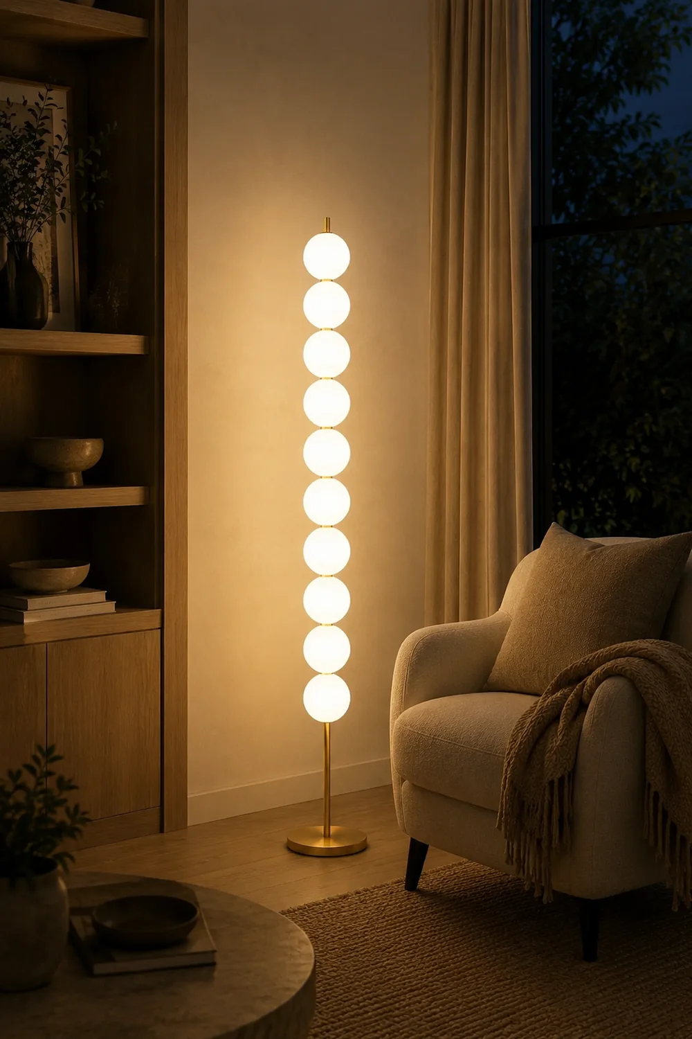 Valentina Modern Candy Acrylic/etal Floor Lamp, Brass - Lumpaz