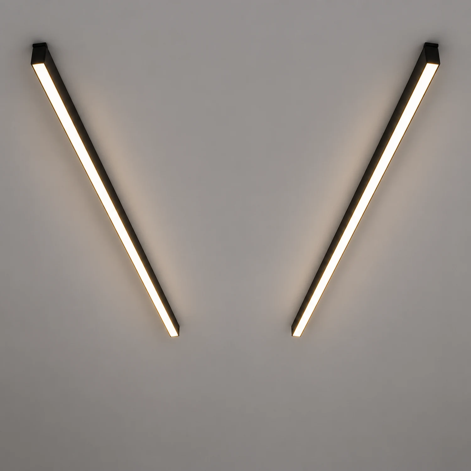 Edge Modern LED Linear Black Metal Flush Mount Ceiling Light - Lumpaz
