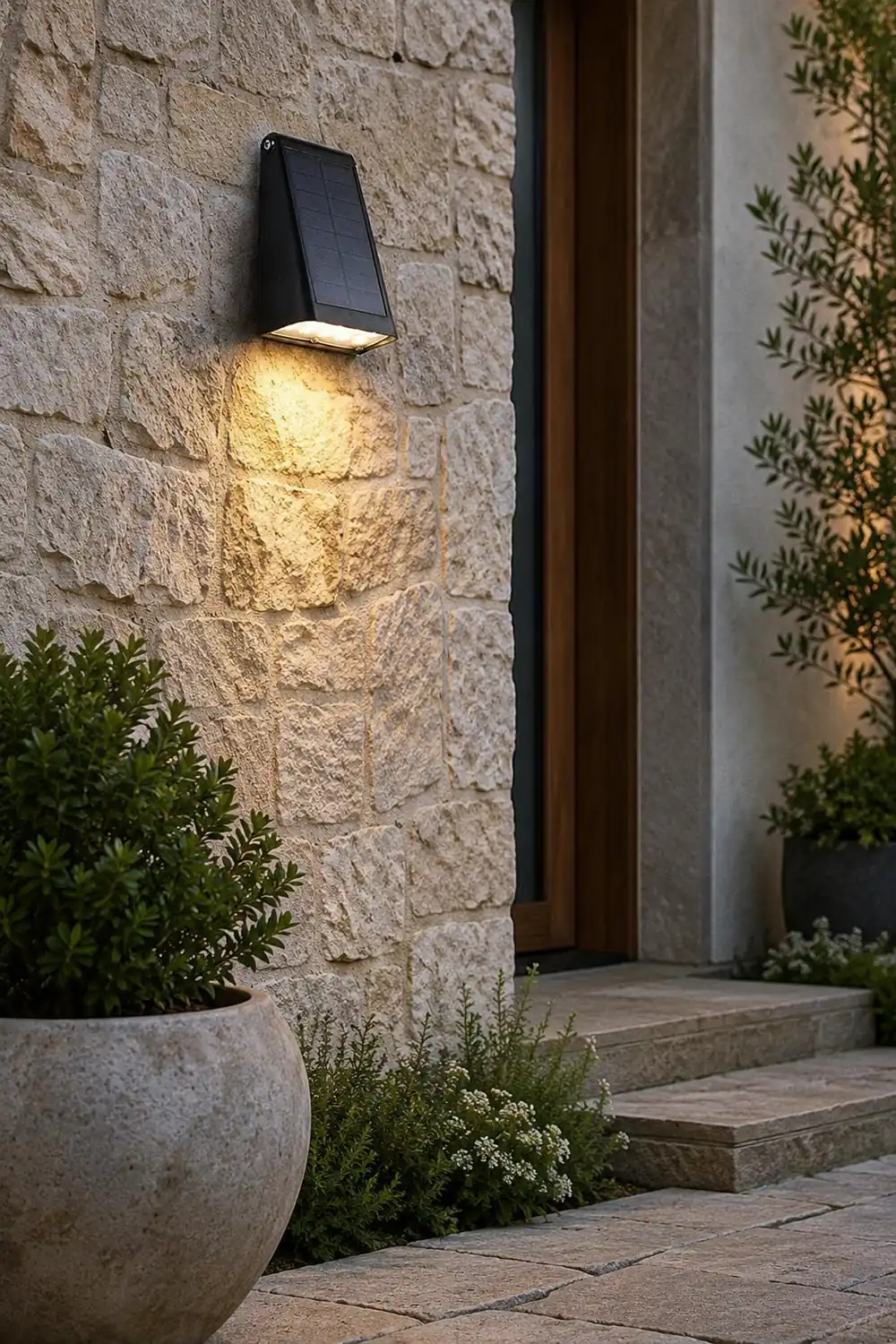 90° Adjustable Intelligent LED Waterproof Black Modern Solar Wall Lights - Lumpaz