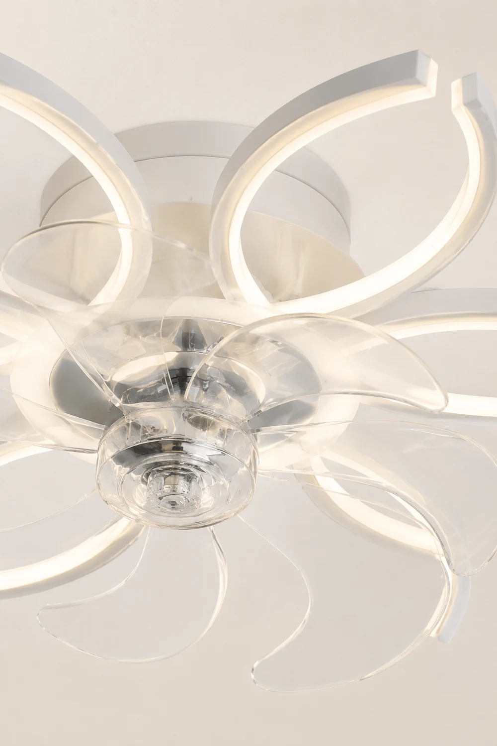 Lacey Ceiling Fan with Light, 4 Style, L 21" Living Room - Lumpaz