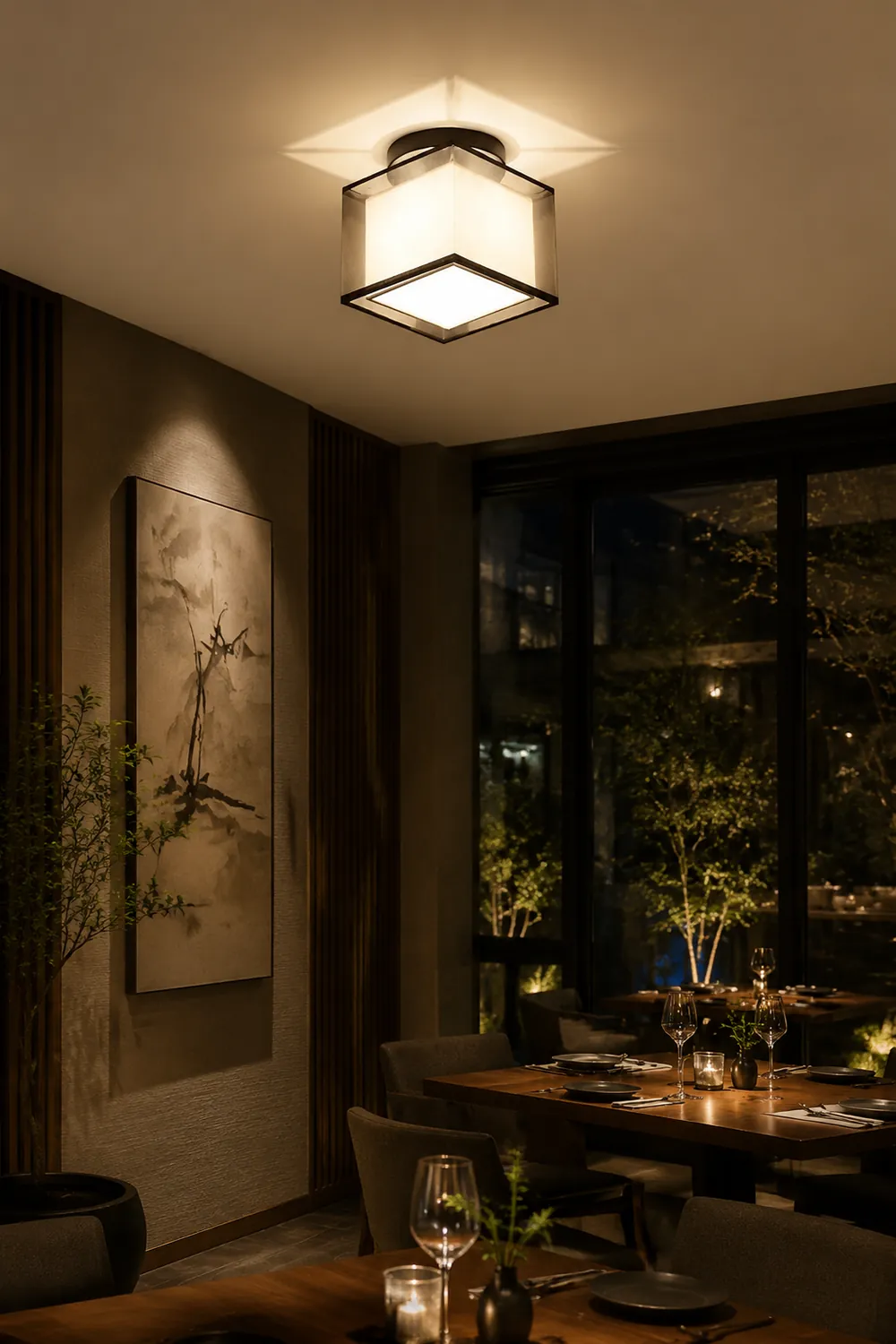 Herbert Modern Metal & Fabric Flush Mount Ceiling Light, 2 Style - Lumpaz