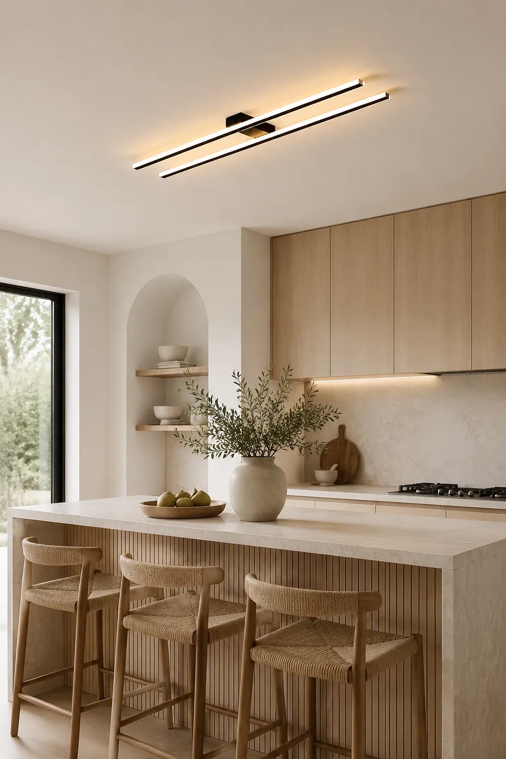 Edge Modern Minimalist LED Flush Mount Ceiling Light Bedroom - Lumpaz