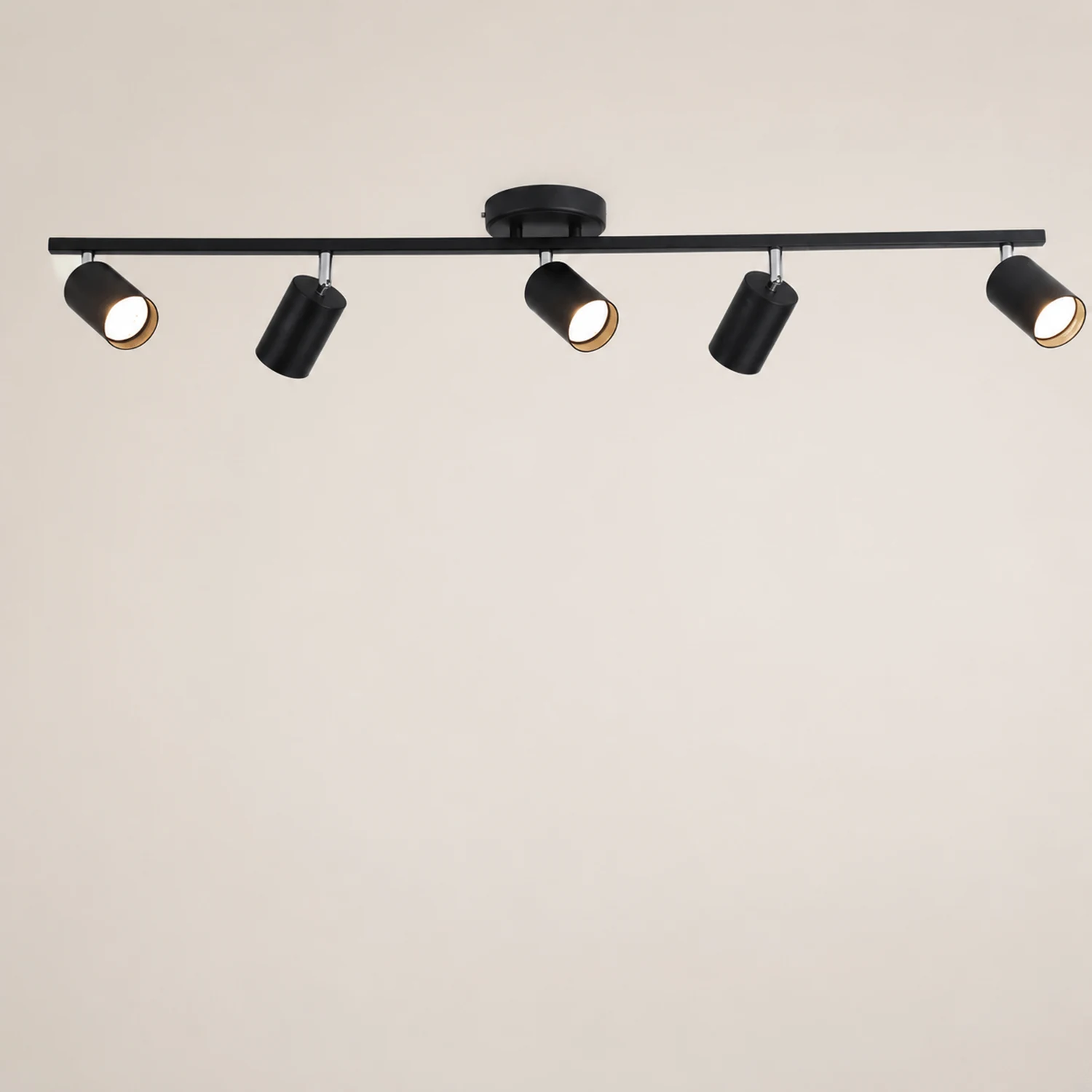 Freja Cylindrical Modern LED Semi Flush Mount Spotlight, Black/White - Lumpaz