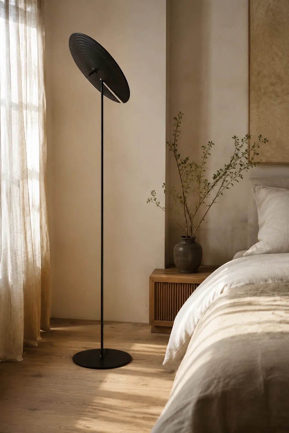 Carins Modern Simple Black Floor & Table Lamp, Metal - Lumpaz