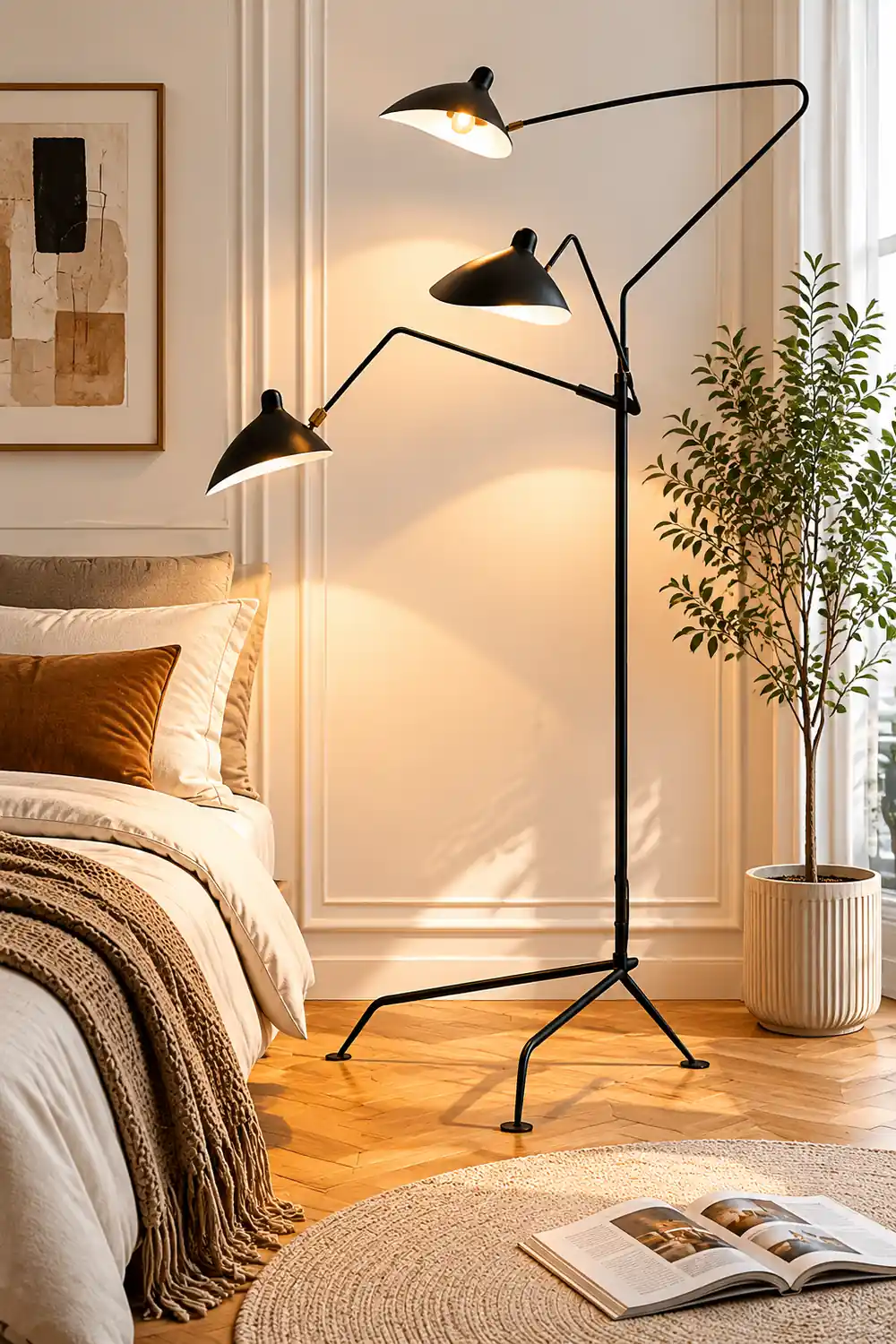 Schmitt Industrial Floor Lamp, 1/3 Heads - Lumpaz