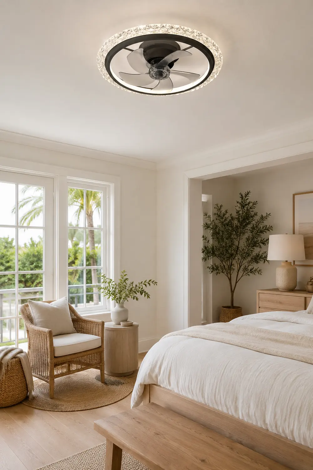 Kirsten 2-Light Ceiling Fan with Light, 2 Color, DIA 20"/24" - Lumpaz