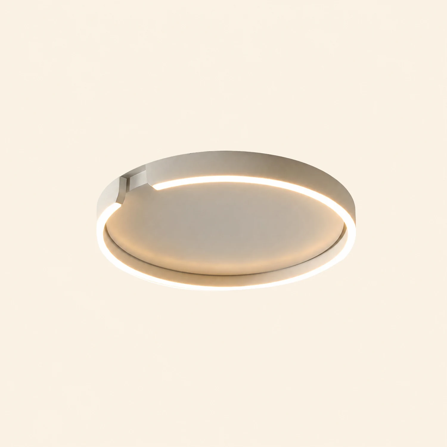 Edge Modern Ring Metal Flush Mount Ceiling Light, Black/White - Lumpaz