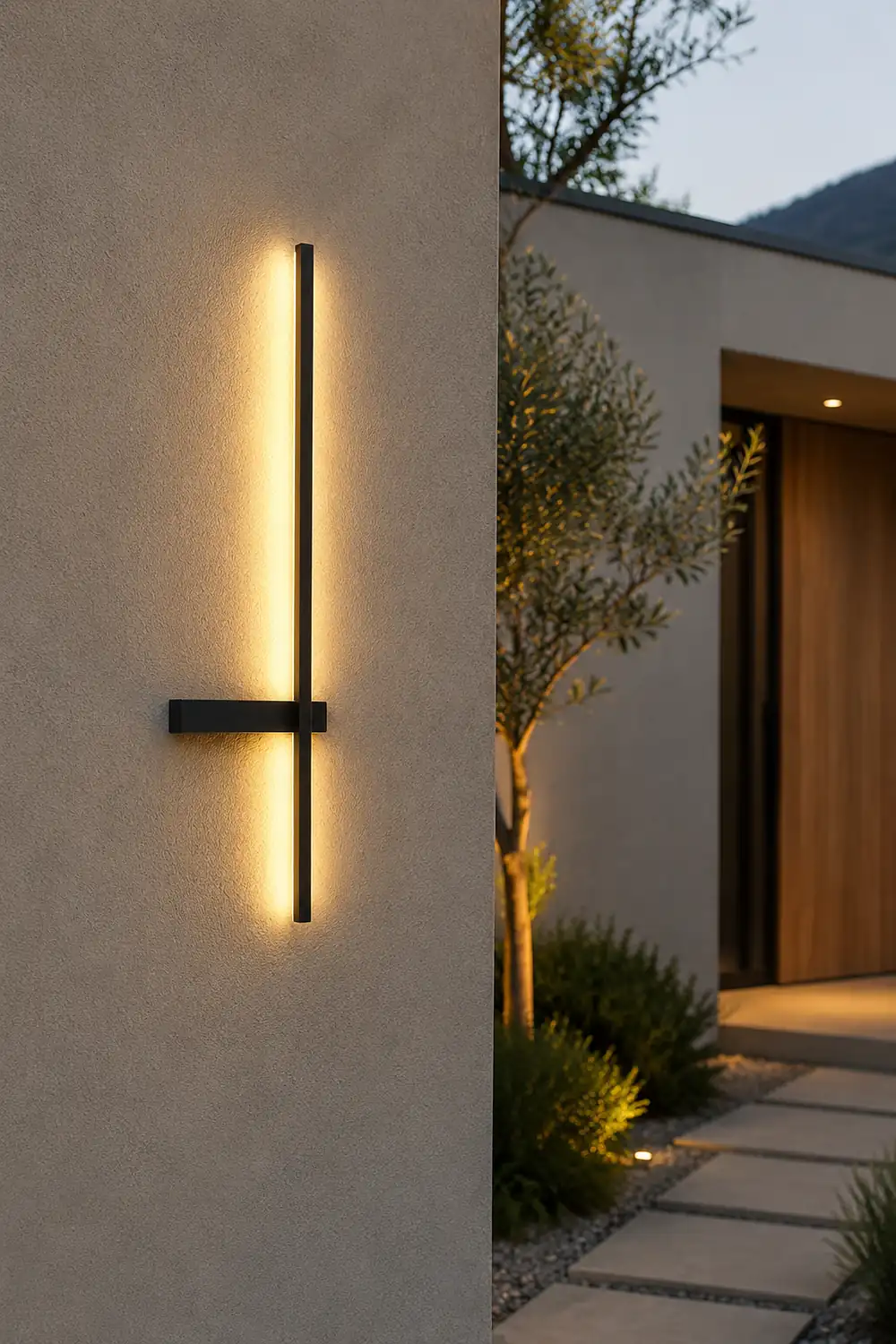 Line Strips Waterproof Led Black Modern Outdoor Wall Lights - Lumpaz