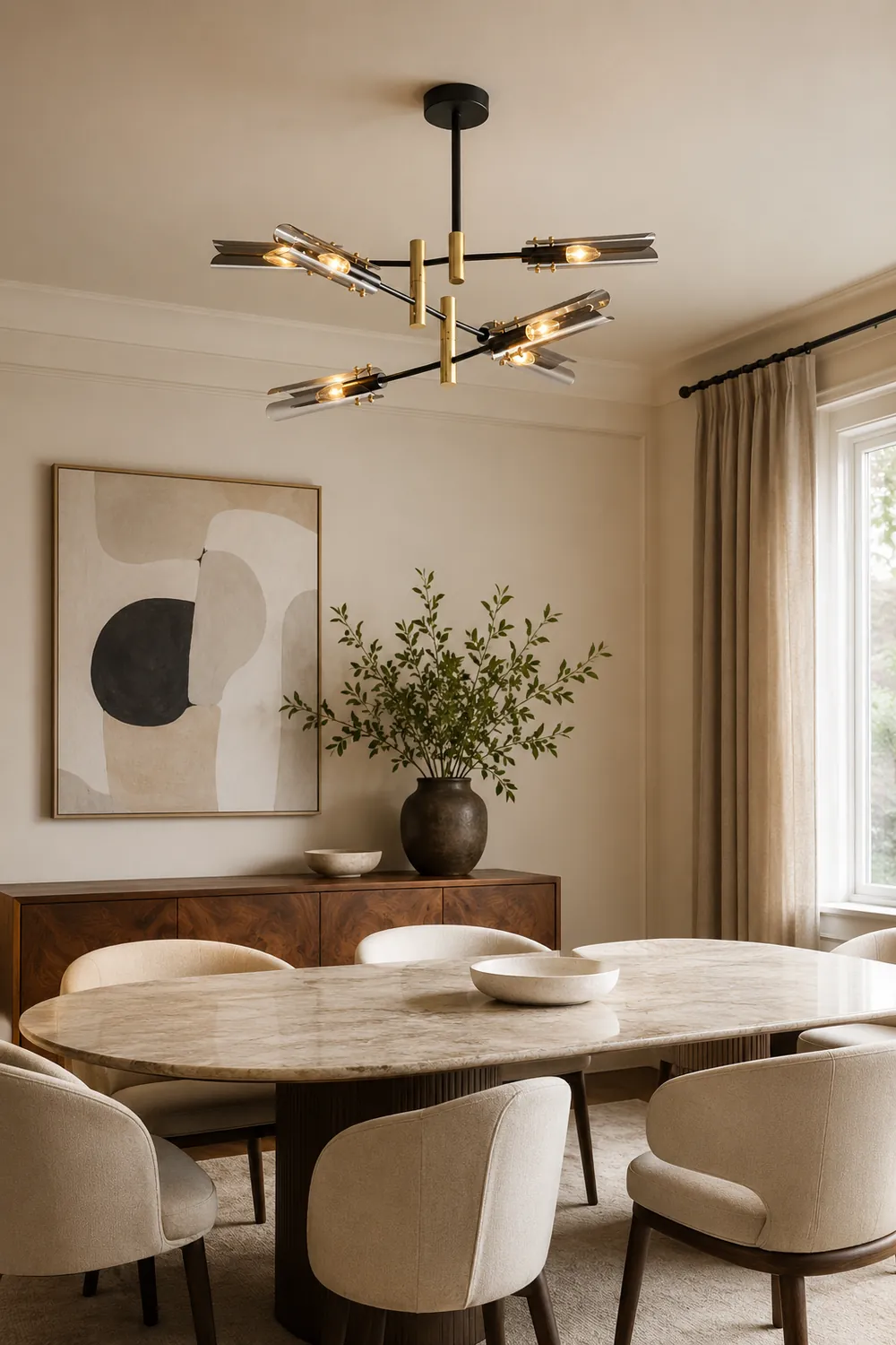 Sanna Modern Metal/Glass Semi-Flush Mount Ceiling Light, Gray/Amber - Lumpaz