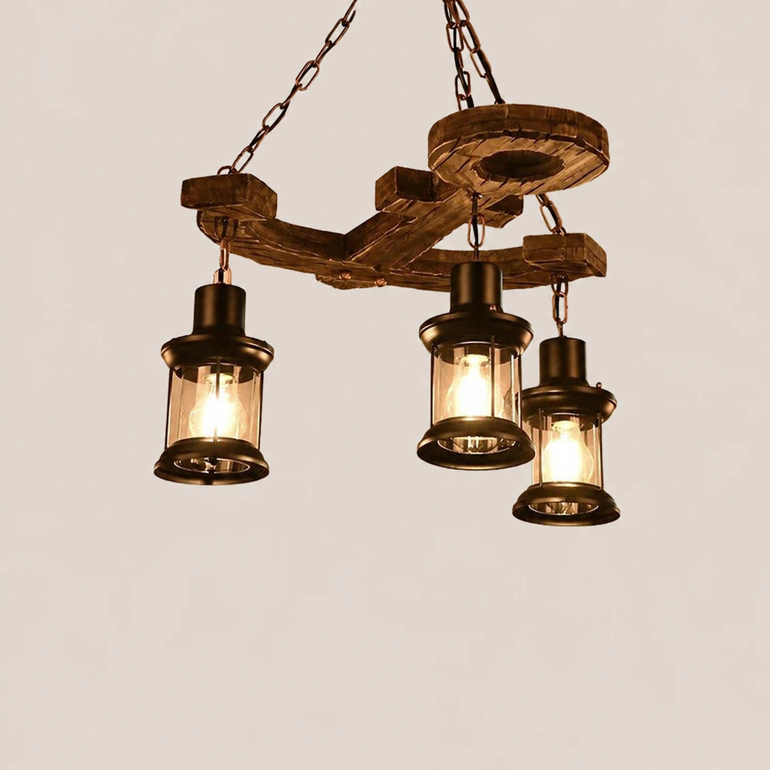 Austin Retro Chandelier, 3 Style, 21.5"/39.5" - Lumpaz