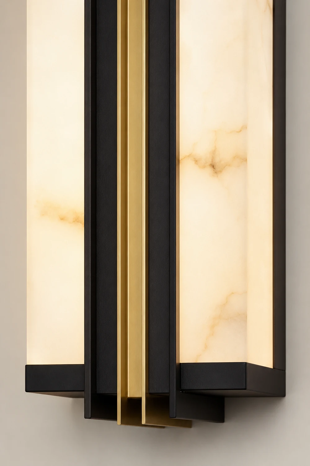 Modern Black LED Indoor/Outdoor Wall Lights with Resin Marble Shade复制 - Lumpaz