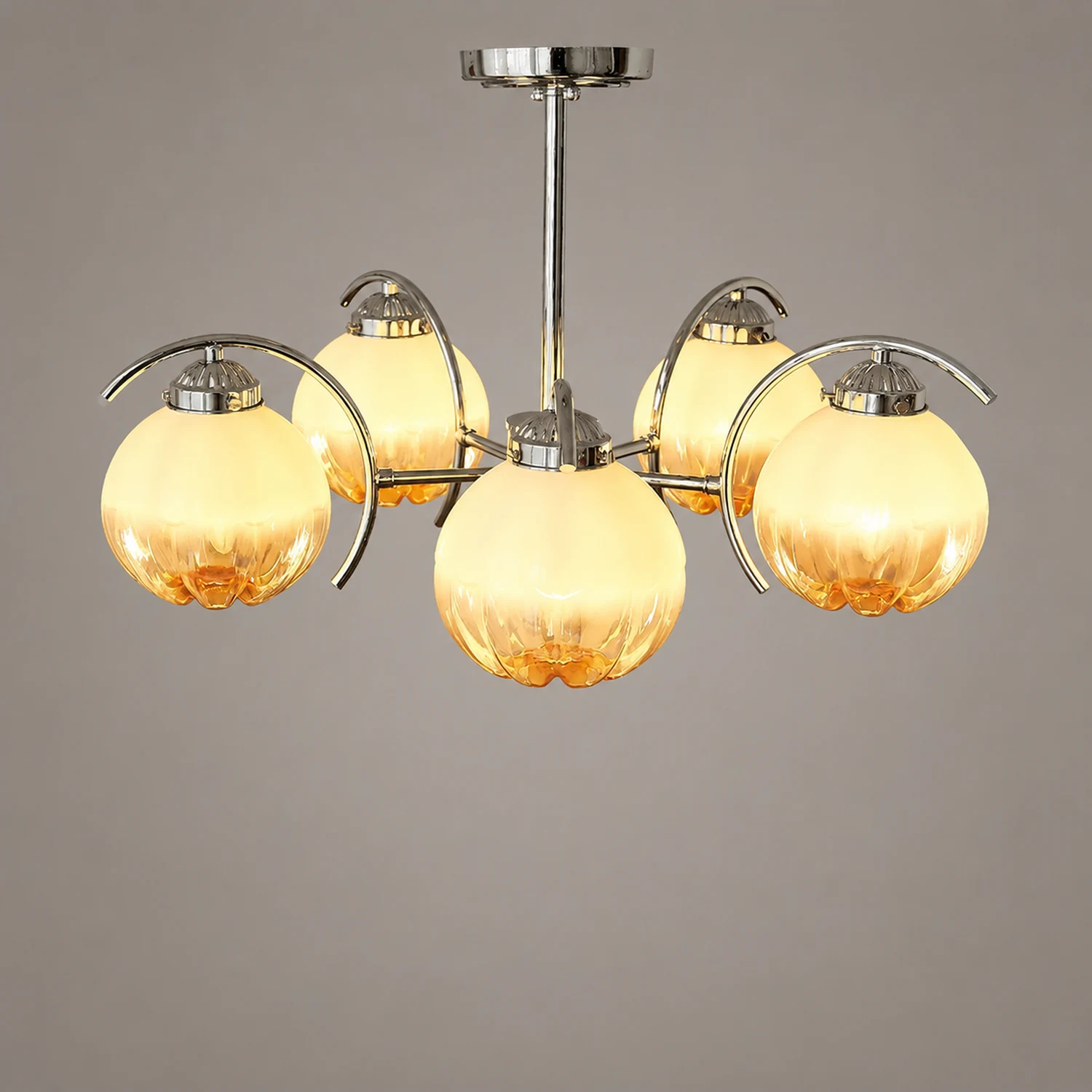 Hailie Pendant Light Gradient Flower Modern, Glass, White, Bedroom - Lumpaz