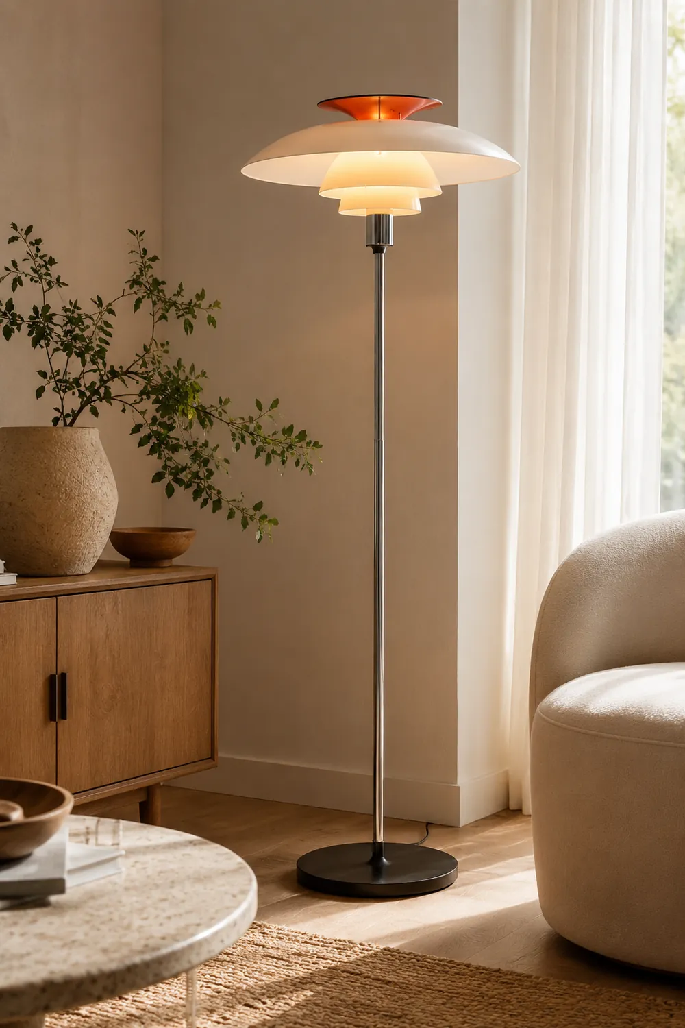Salgado Modern Flying Saucer Metal Acrylic Floor Lamp - Lumpaz