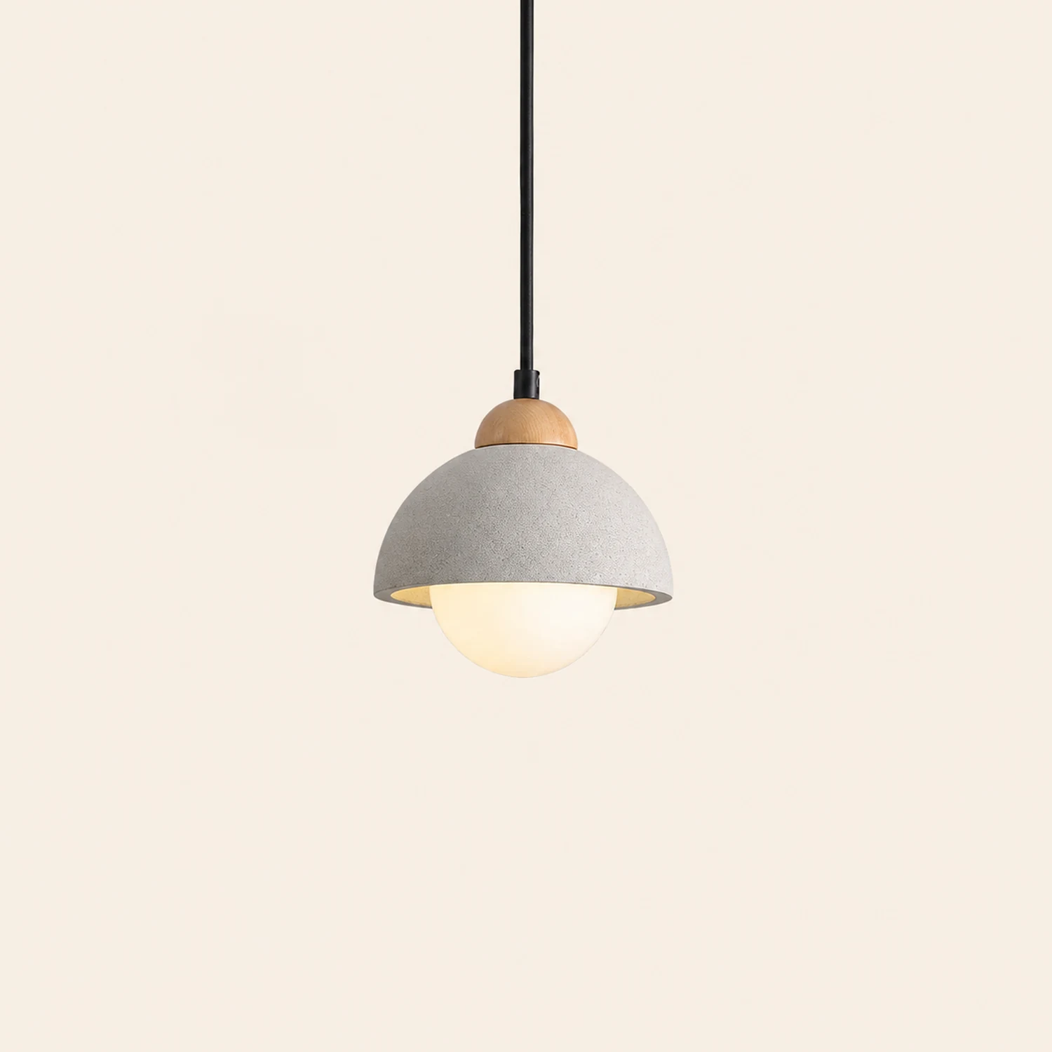 Ozawa Minimalism LED Modern Pendant Light Cement White Bedroom/Bedside/Kitchen Island/Living Room - Lumpaz