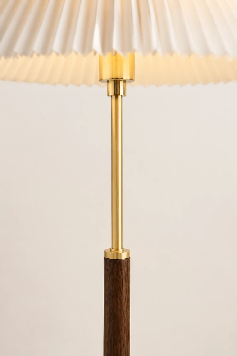 Ozawa Simple Walnut/Metal/Fabric, Table/Floor Lamp, Living Room - Lumpaz