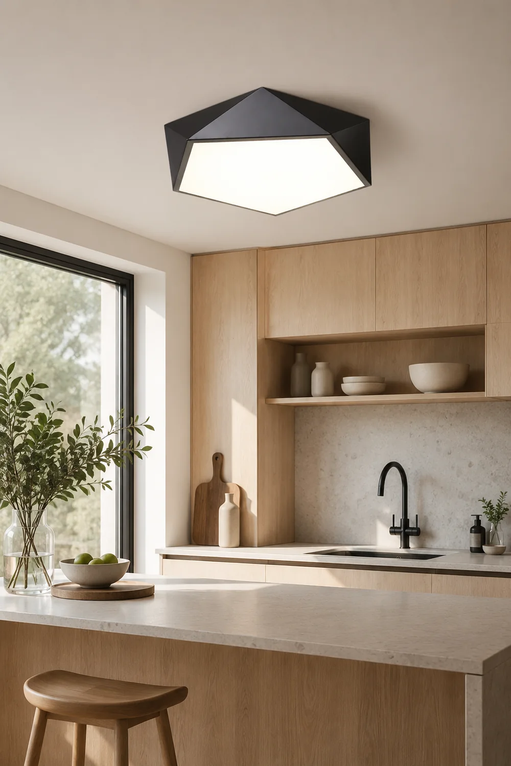 Quinn Modern Flush Mount Ceiling Light, DIA 40/55CM - Lumpaz