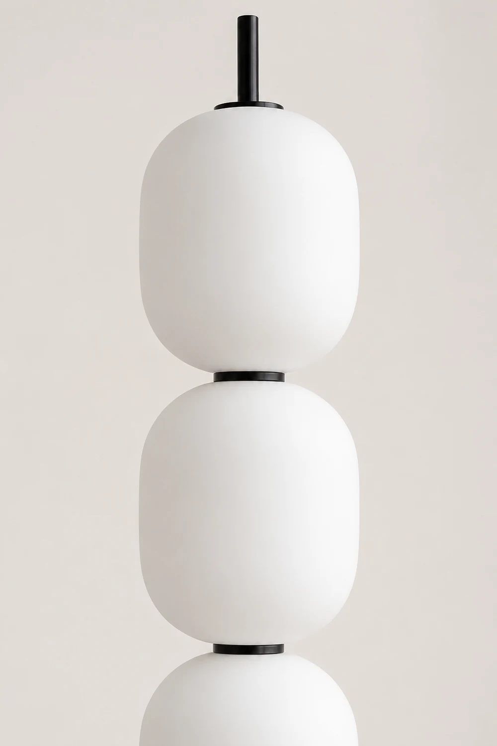 Valentina Modern Lantern Glass Floor Lamp, White, Living Room - Lumpaz