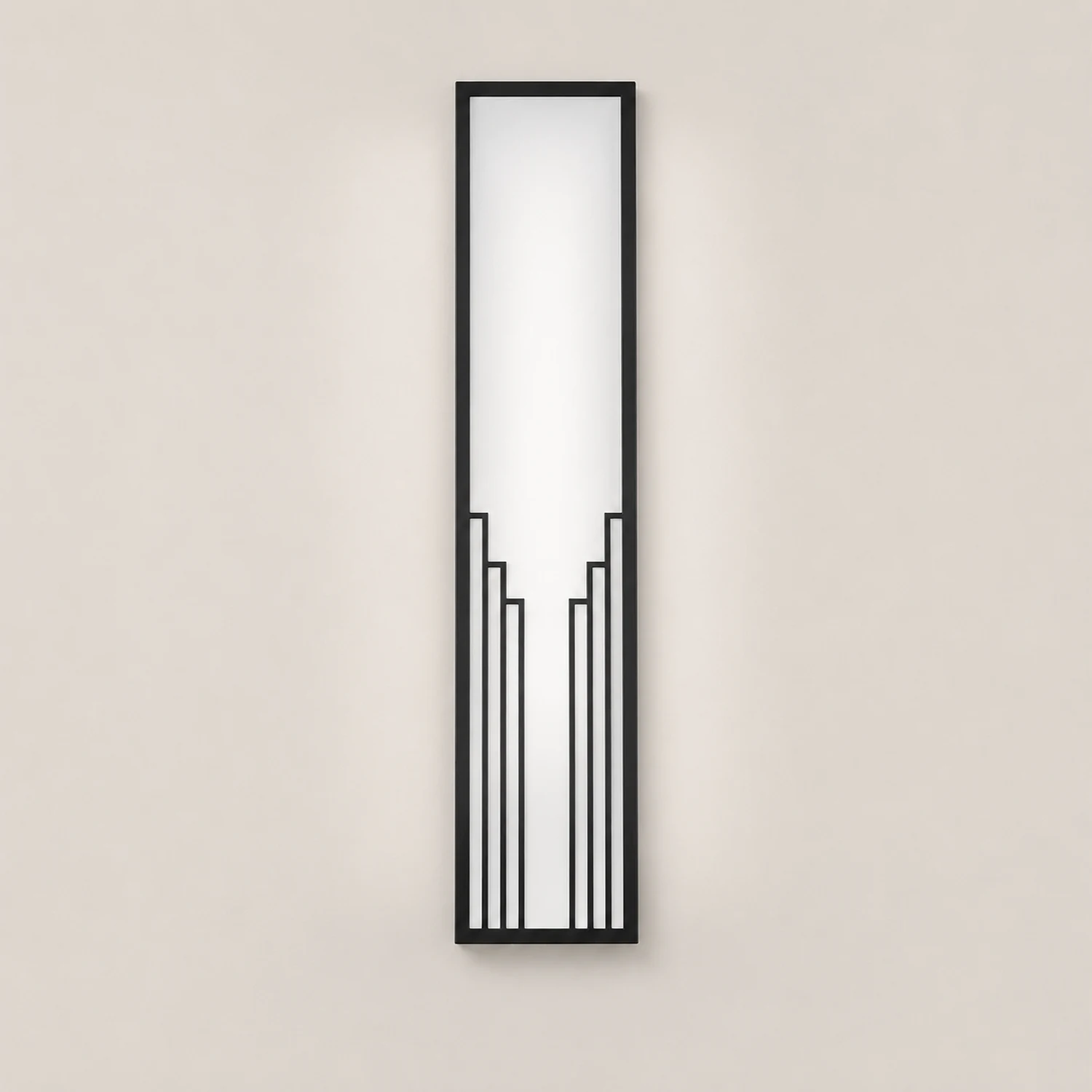 Strip Rectangular Resin Waterproof LED Black Modern Outdoor Wall Light - Lumpaz