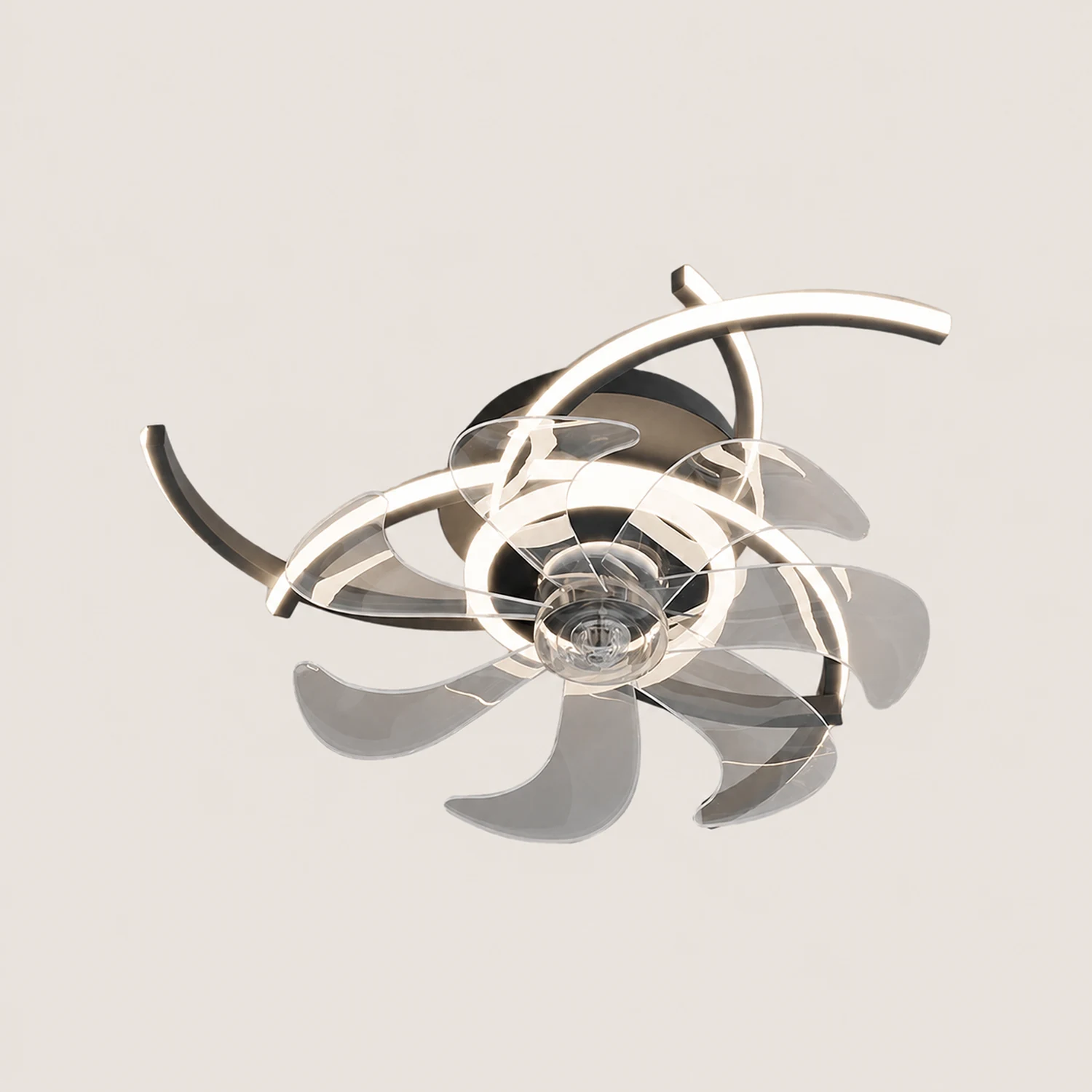 Lacey Ceiling Fan with Light, 4 Style, L 21" Living Room - Lumpaz