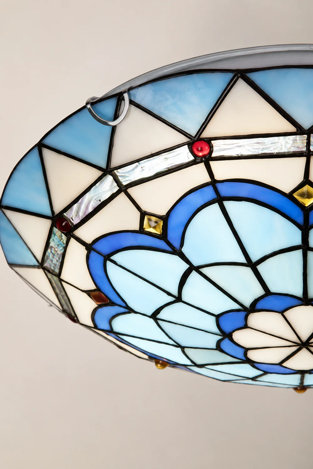 Eryn Flush Mount Glass Colorful Ceiling Light, Bedroom - Lumpaz